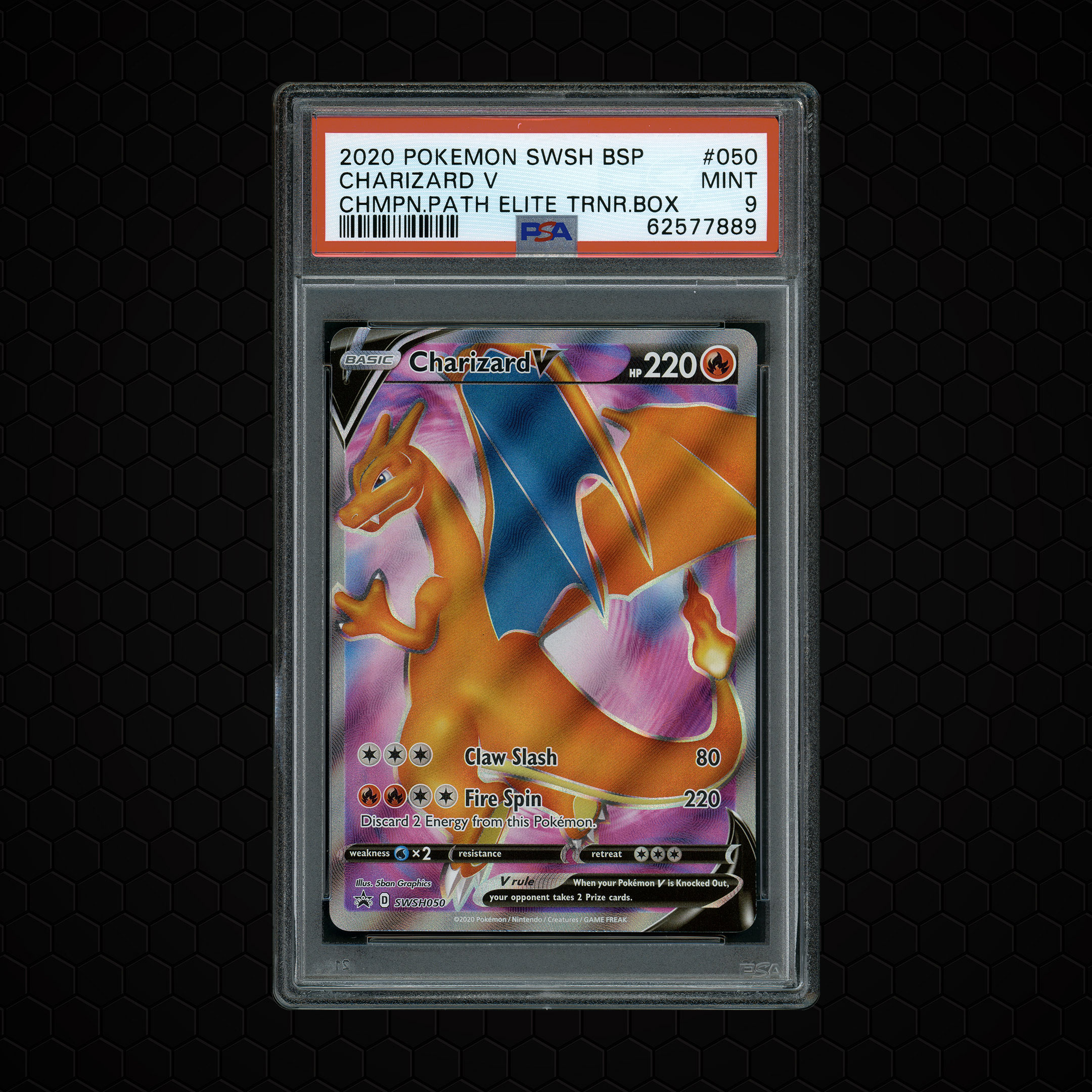 2020 Black Star Promos Charizard V #50 PSA 9