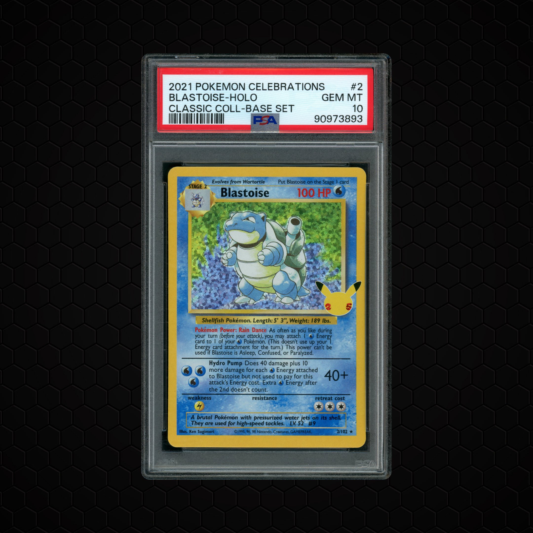 2021 Celebrations Classic Collection Blastoise #2 PSA 10