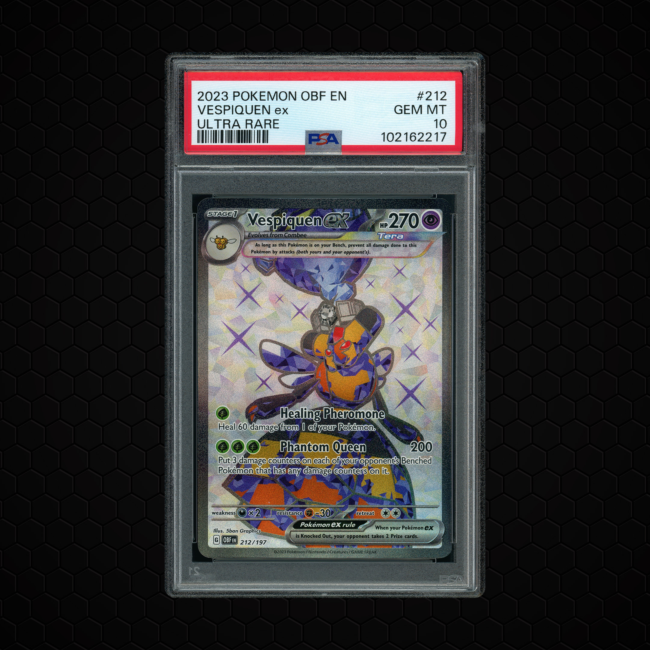 2023 Obsidian Flames Vespiquen EX #212 PSA 10