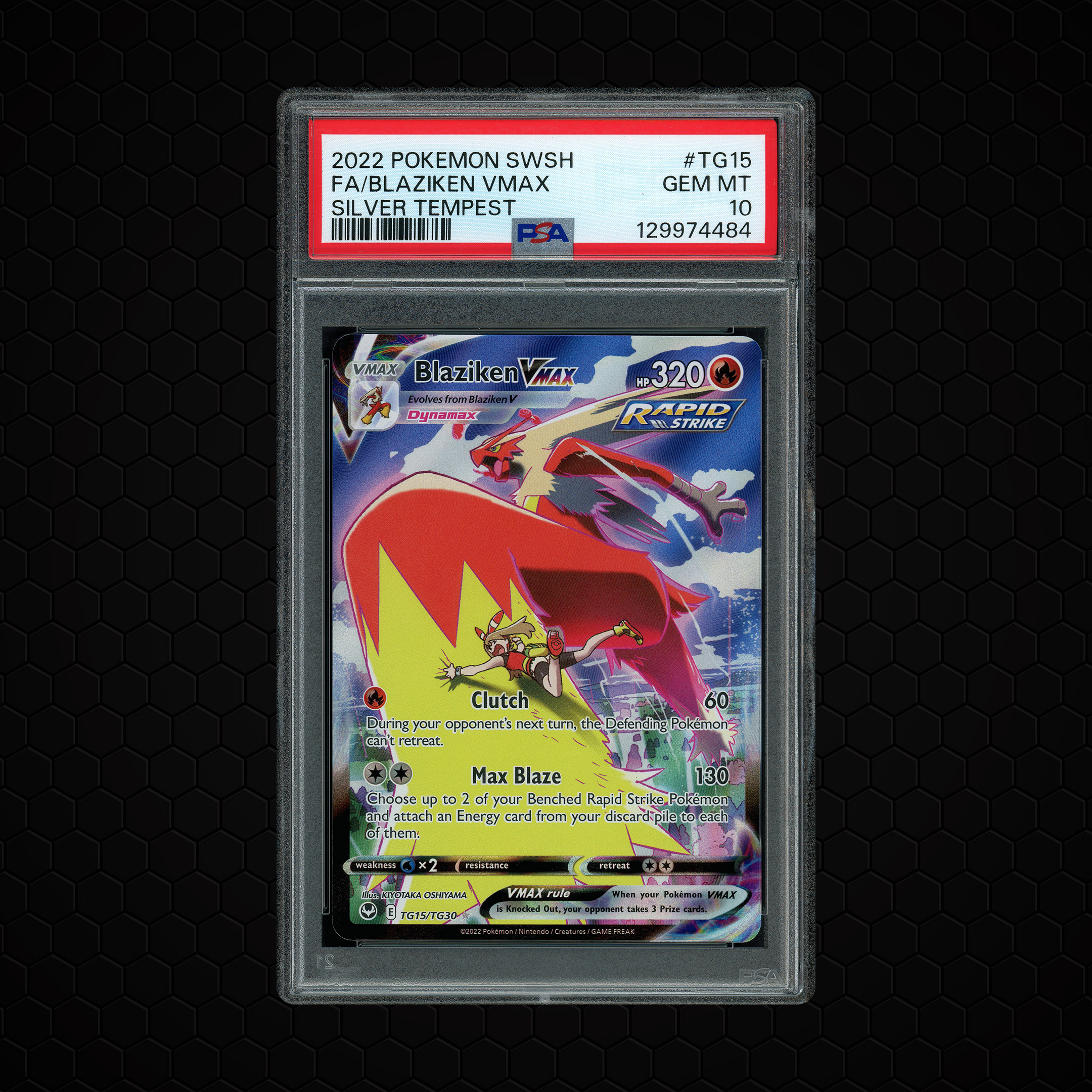 2022 Silver Tempest Blaziken VMAX #TG15 PSA 10