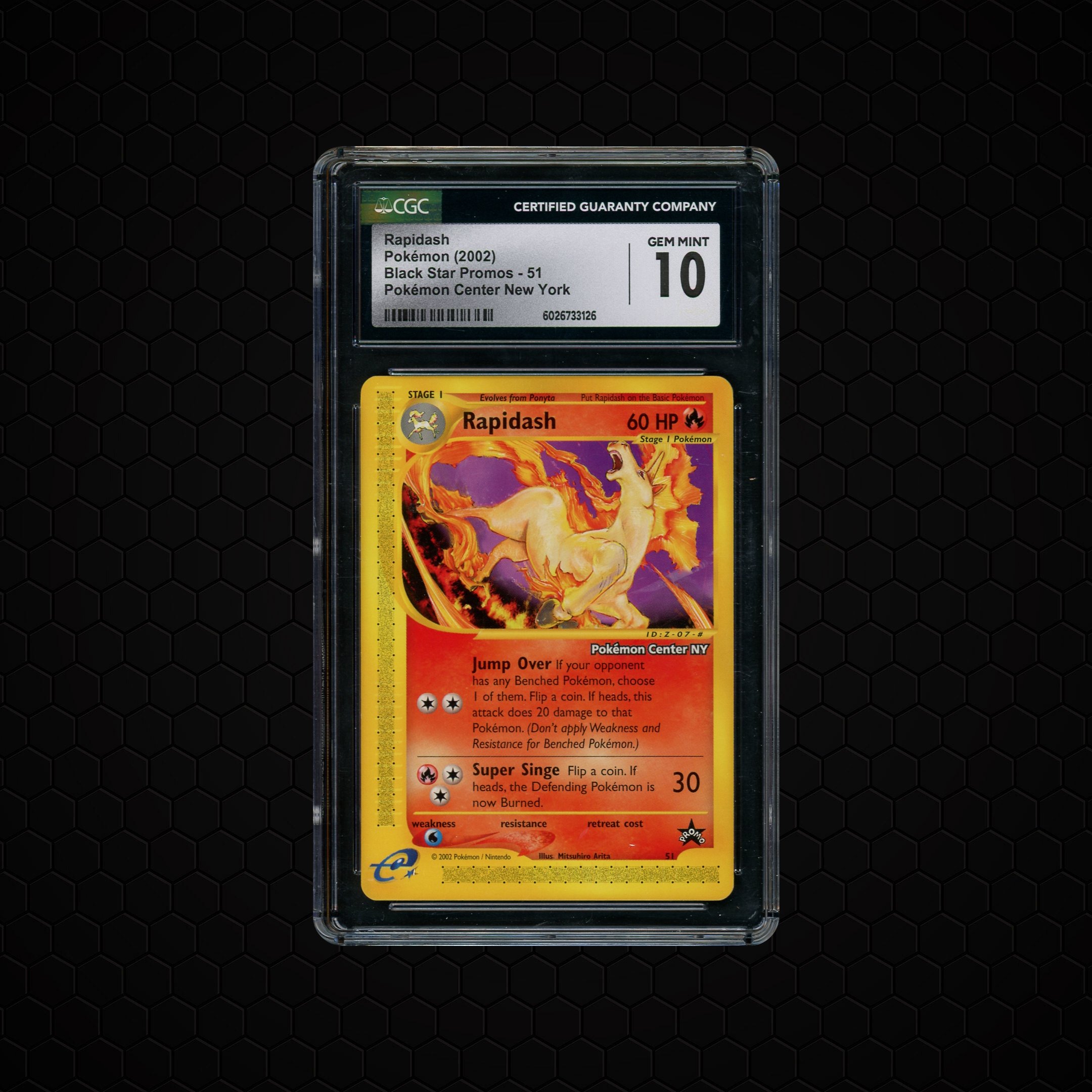 2002 Black Star Promo Rapidash #51 CGC 10