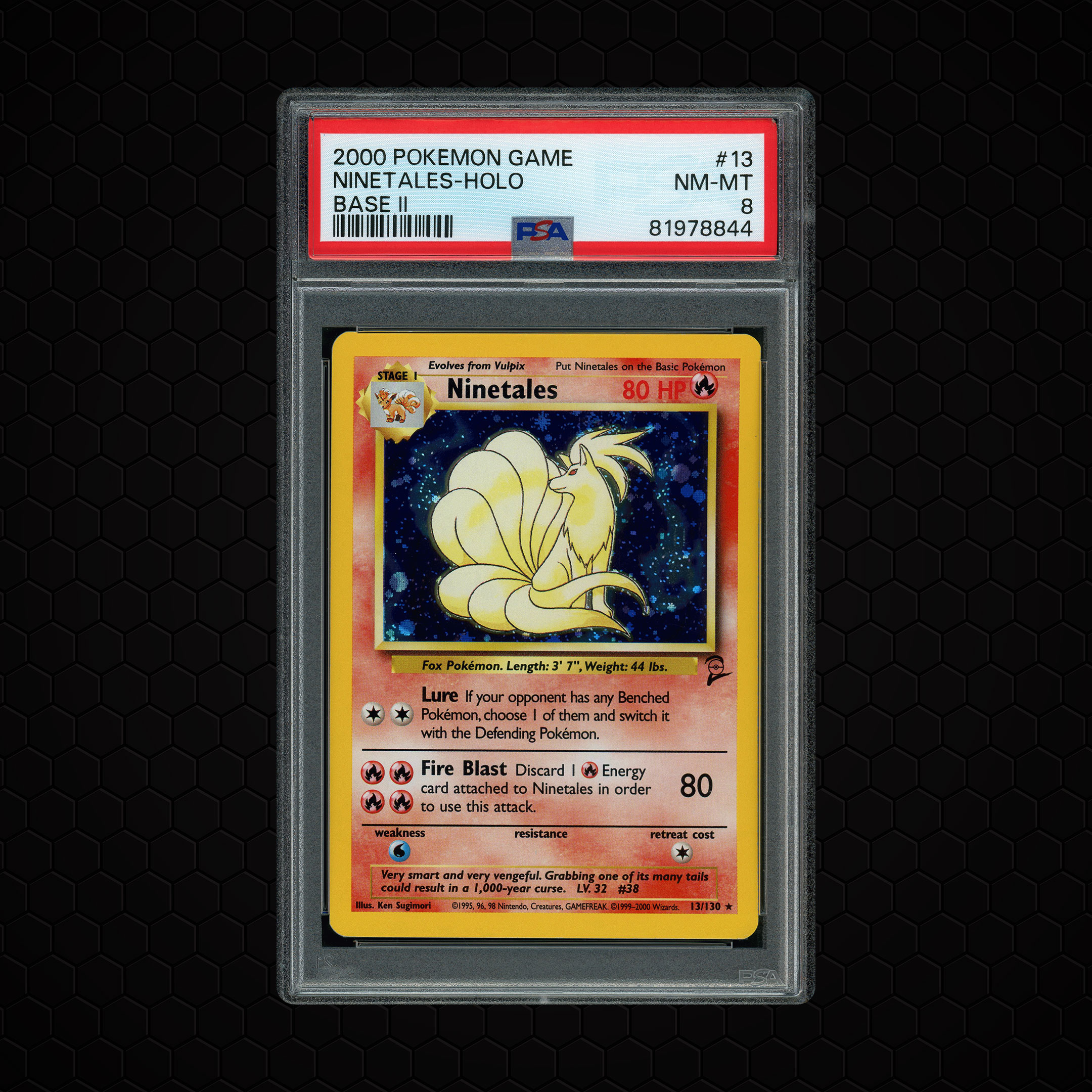 2000 Base 2 Ninetales #13 PSA 8