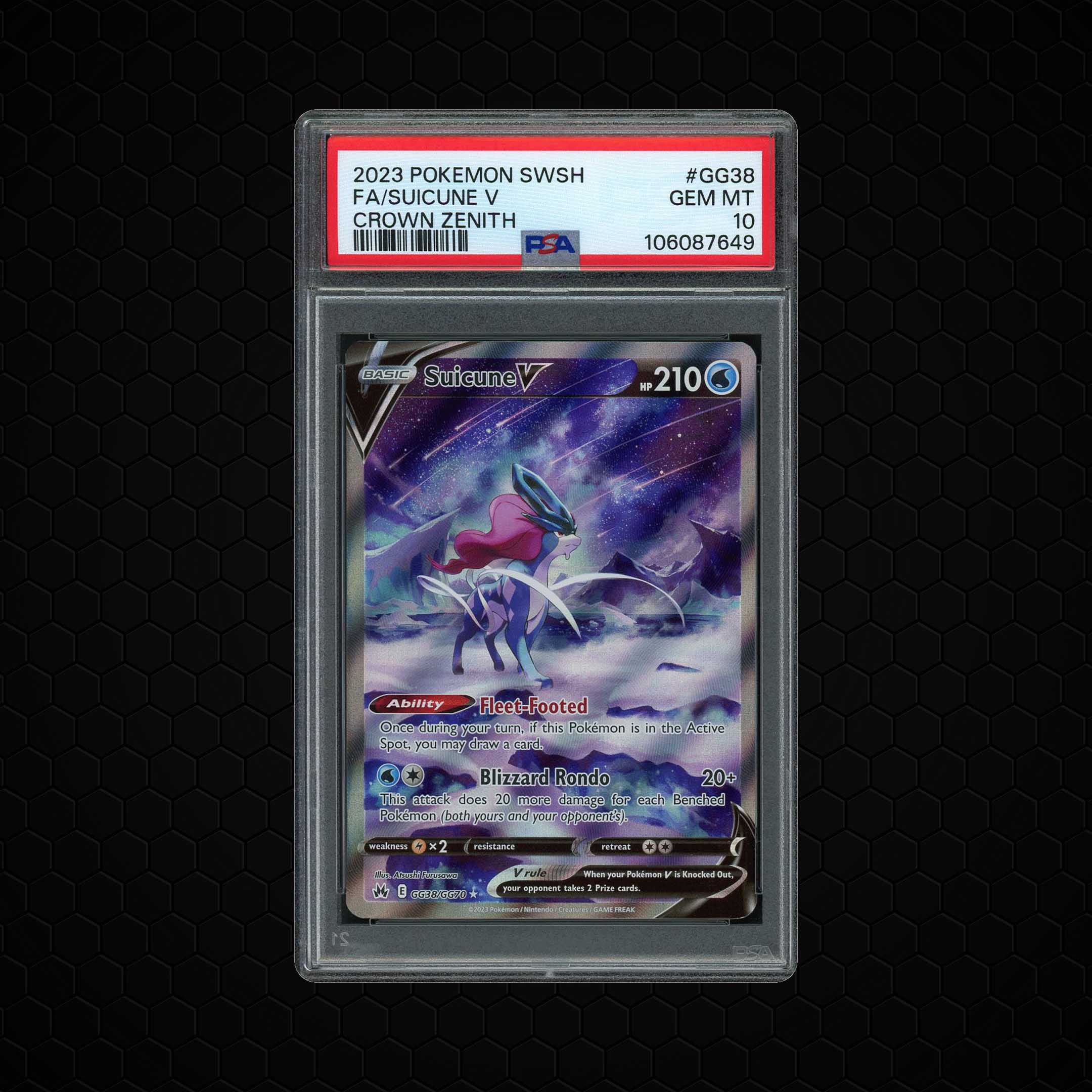 2023 Crown Zenith Suicune V #GG38 PSA 10