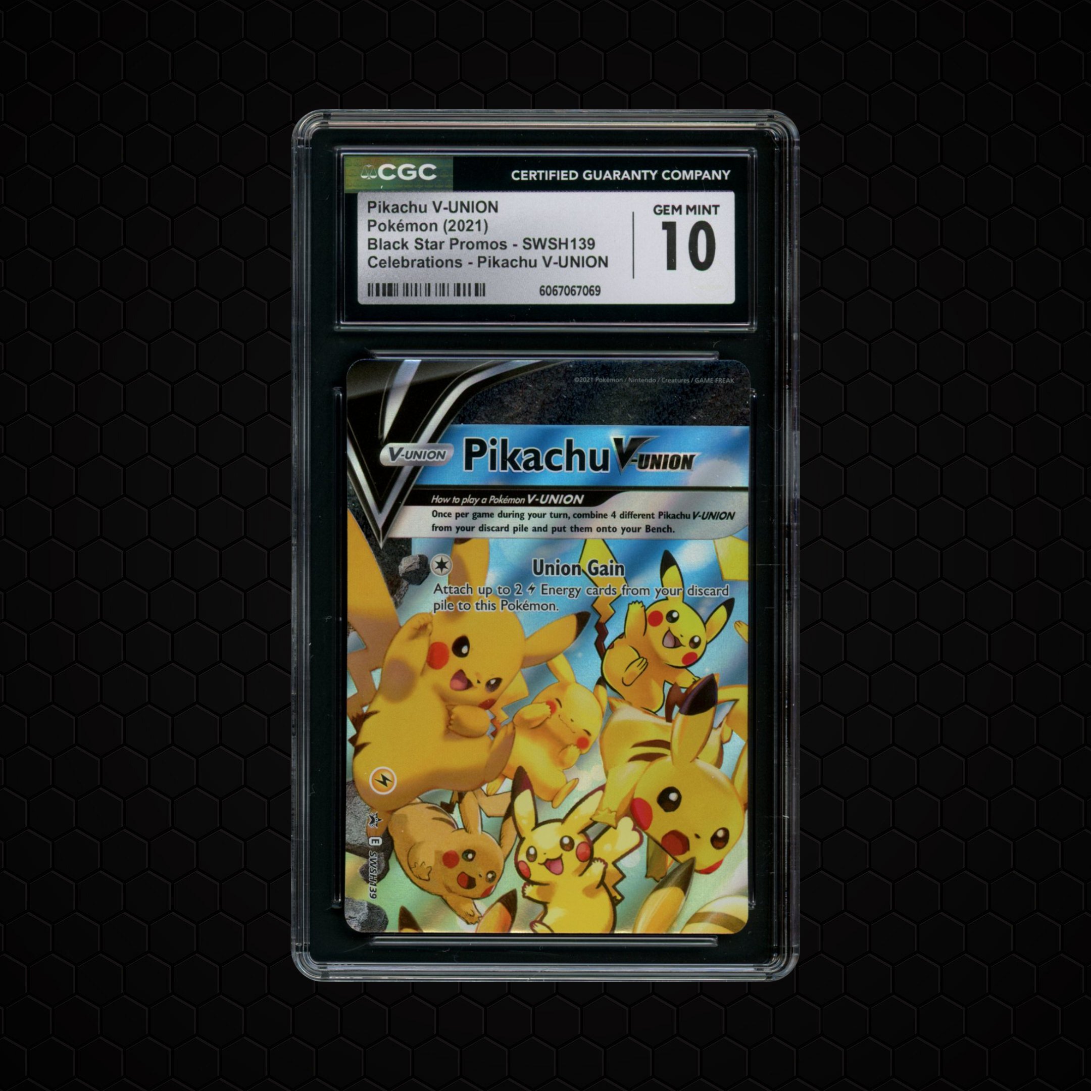 2021 Black Star Promo Pikachu V-UNION #SWSH139 CGC 10