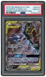 2019 Black Star Promo Garchomp & Giratina GX #SM193 PSA 10 on Beezie.