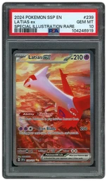 2024 Surging Sparks Latias EX #239 PSA 10 on Beezie.