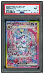2025 Prismatic Evolutions Sylveon EX #156 PSA 9 on Beezie.