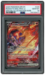 2025 Destined Rivals Team Rocket's Moltres EX #229 PSA 10 on Beezie.