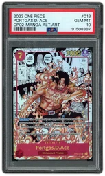 2023 Paramount War Manga Alt. Art Portgas D. Ace #OP02-013 PSA 10 on Beezie.