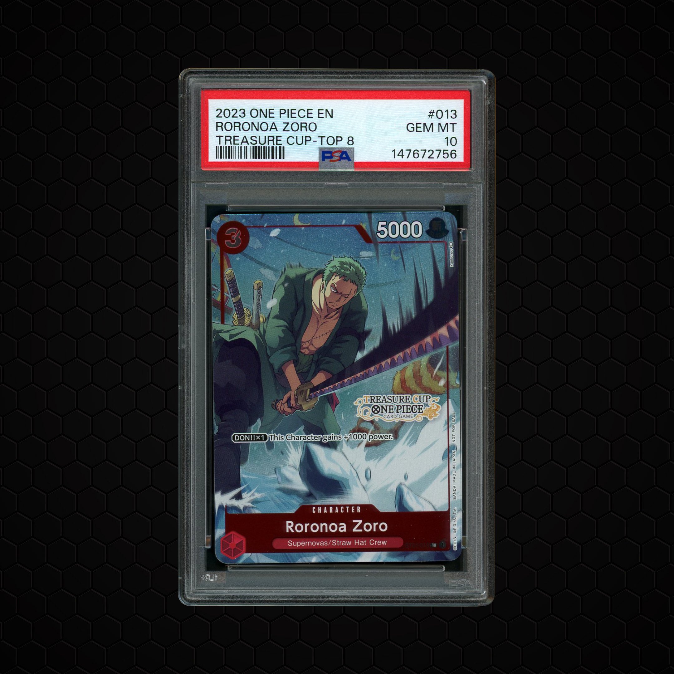 2023 Treasure Cup Top 8 Roronoa Zoro #ST01-013 PSA 10