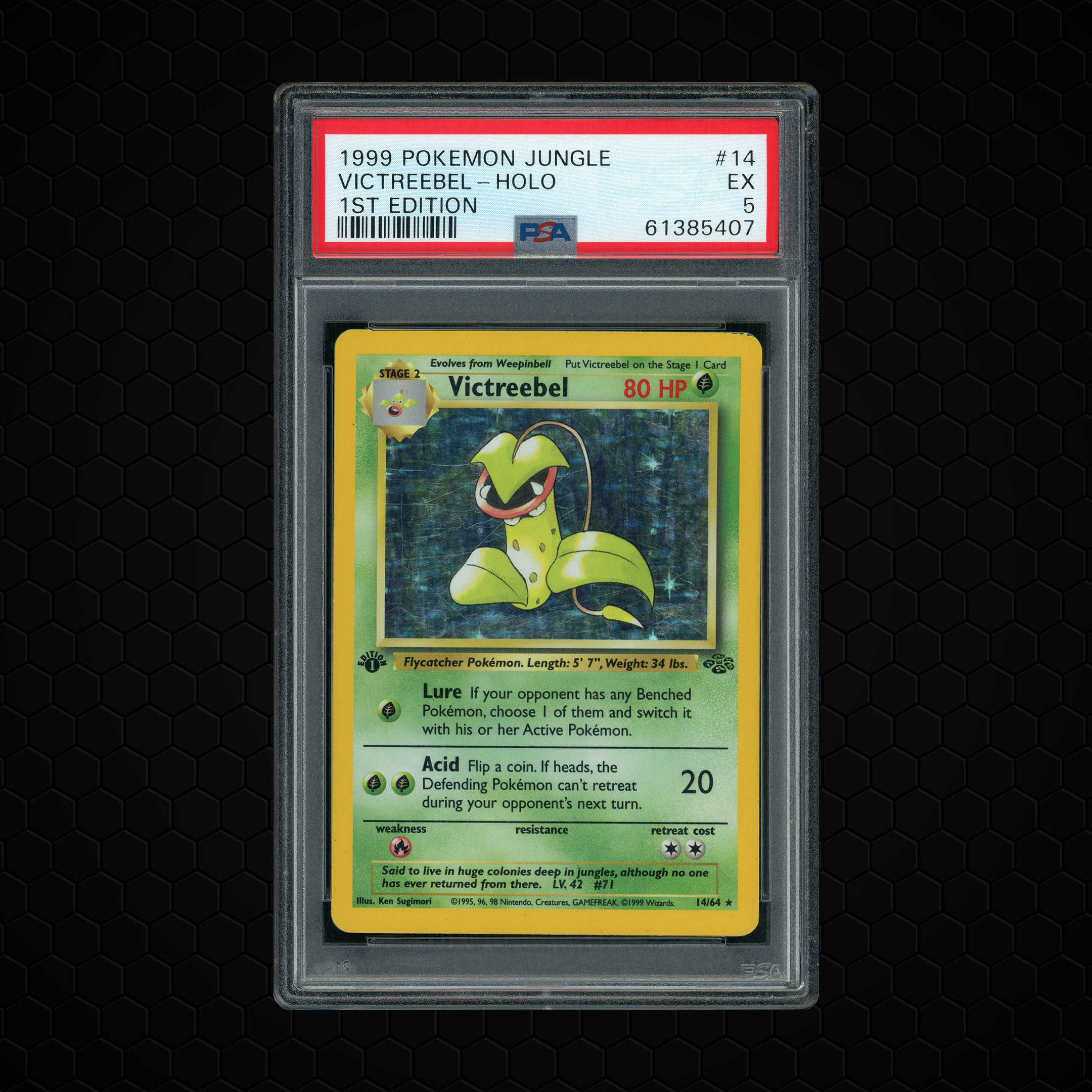1999 Jungle 1st Edition Victreebel #14 PSA 5