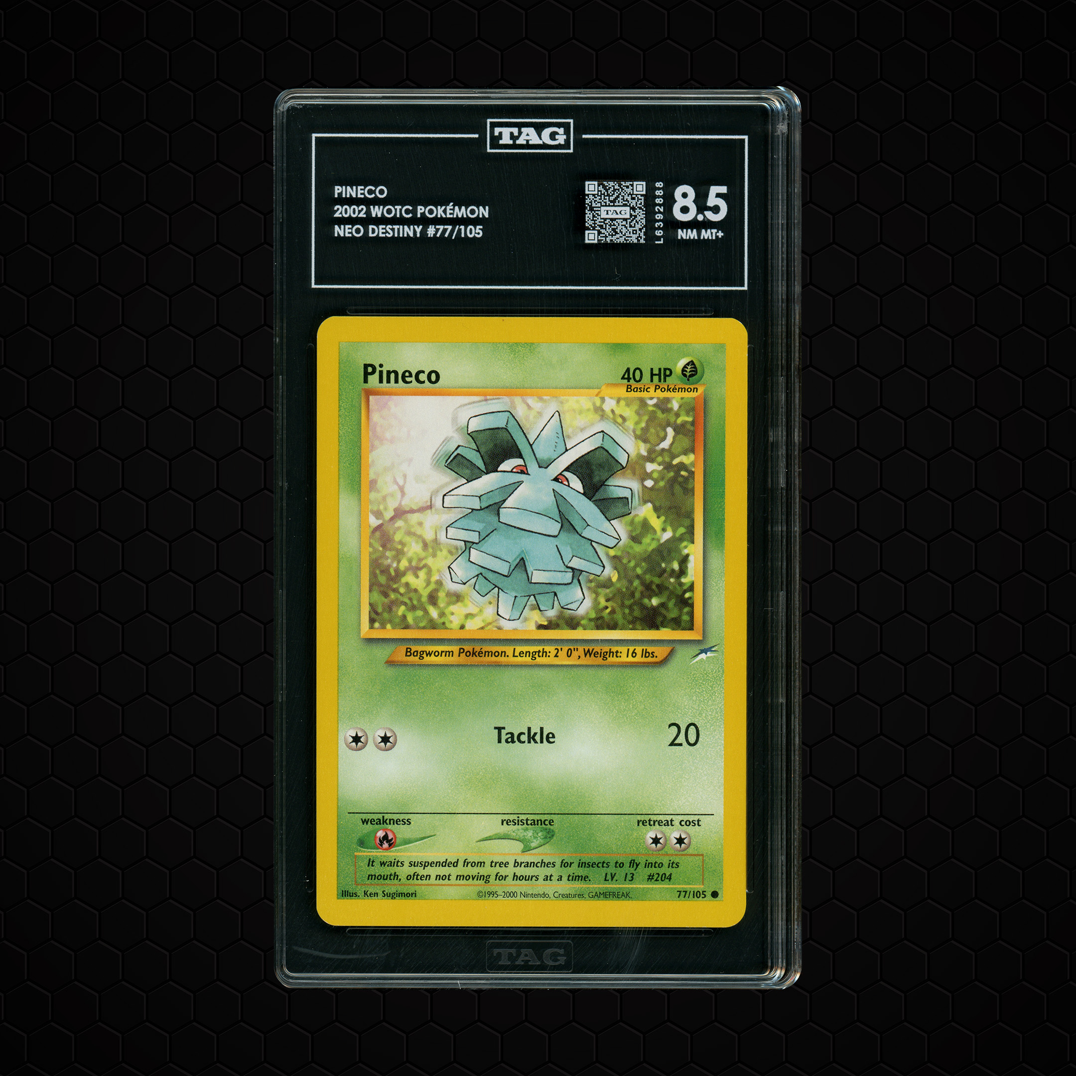 2002 Neo Destiny Pineco #77 TAG 8.5