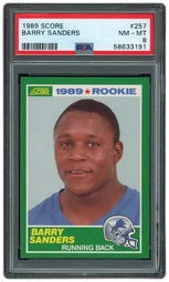 1989 Score Barry Sanders #257 PSA 8 on Beezie.