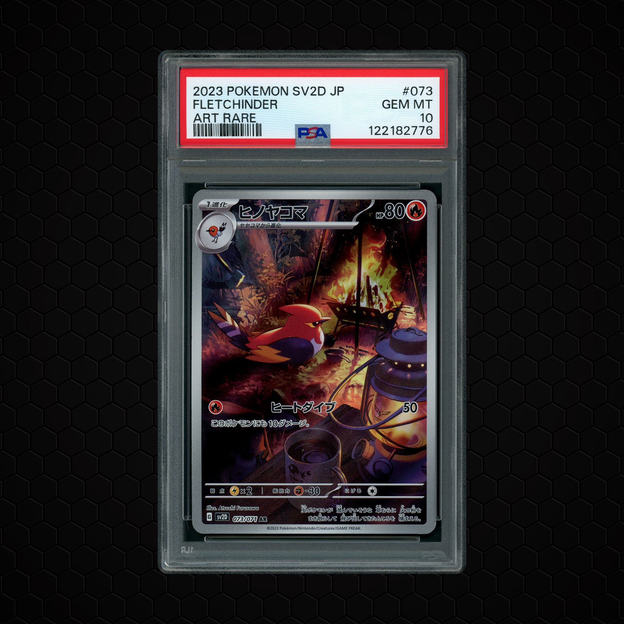 2023 Japanese Clay Burst Fletchinder #73 PSA 10