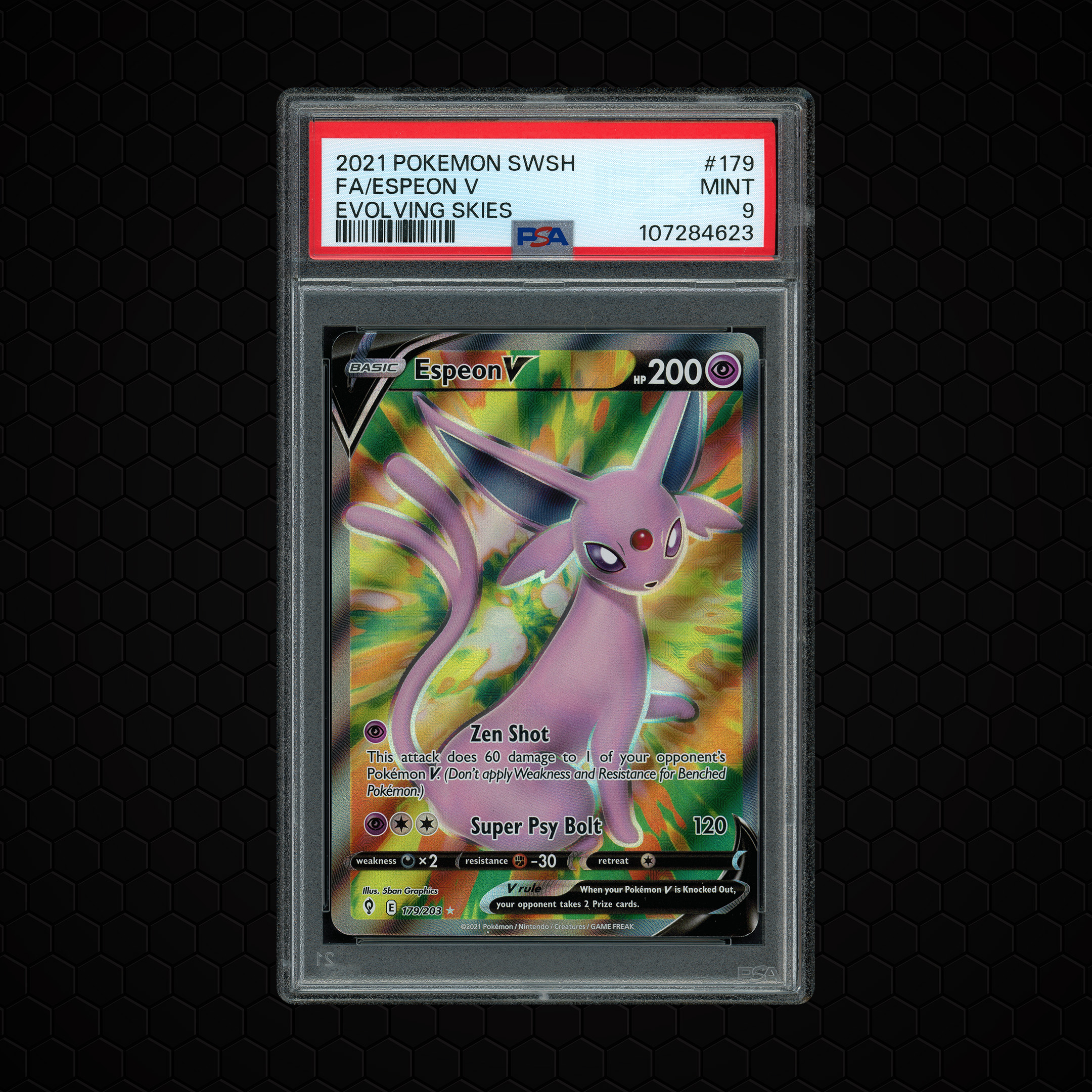 2021 Evolving Skies Espeon V #179 PSA 9