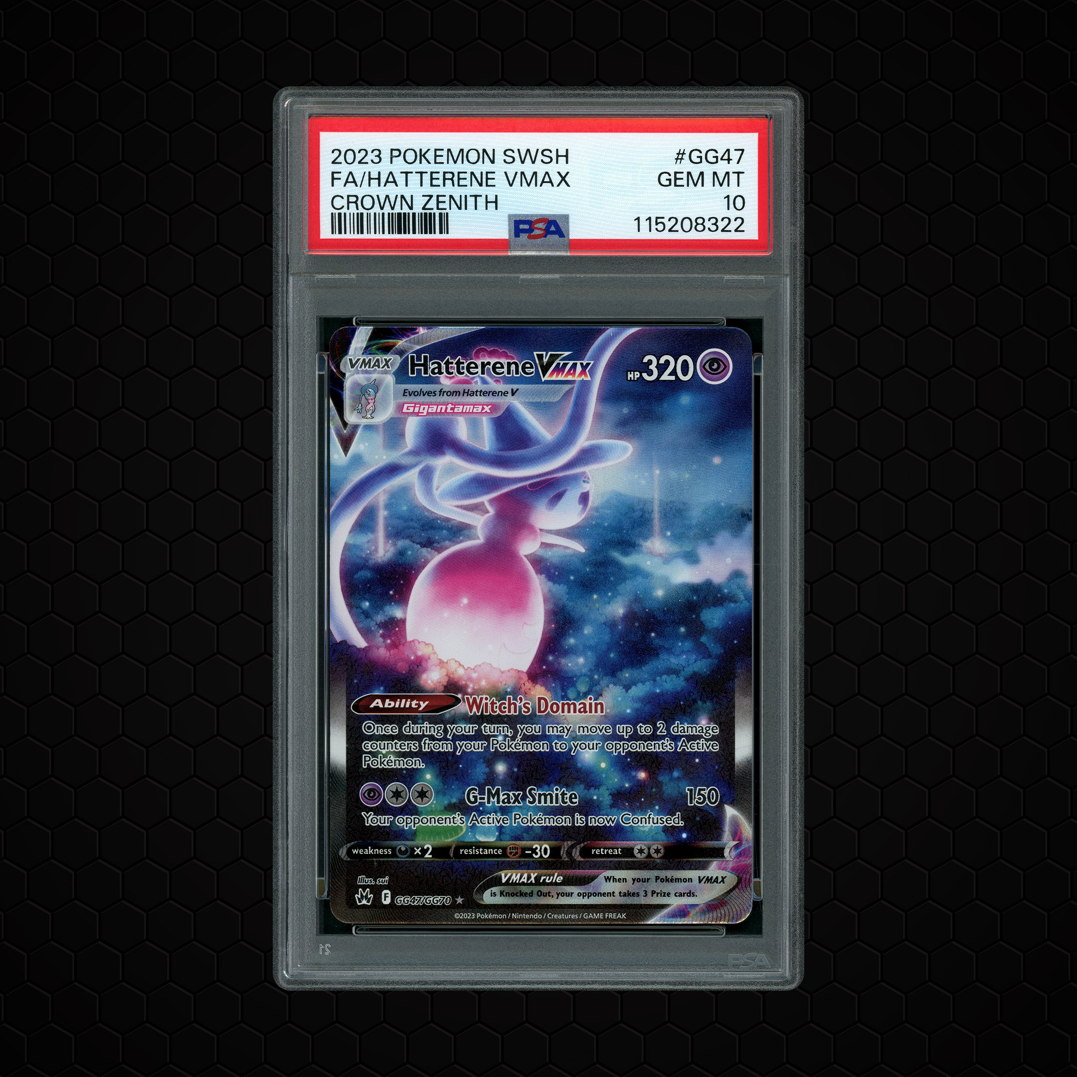 2023 Crown Zenith Hatterene VMAX #GG47 PSA 10
