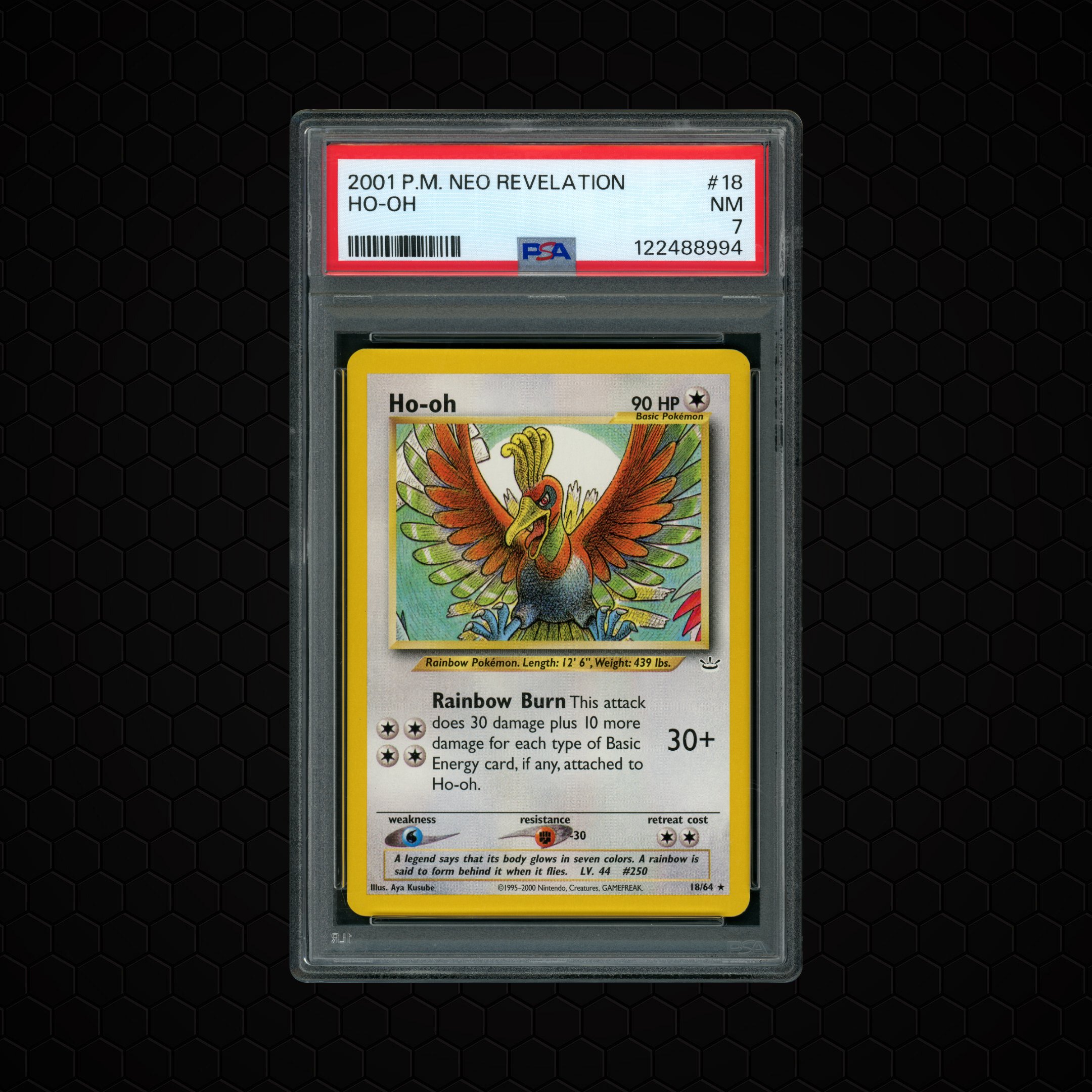 2001 Neo Revelation Ho-Oh #18 PSA 7
