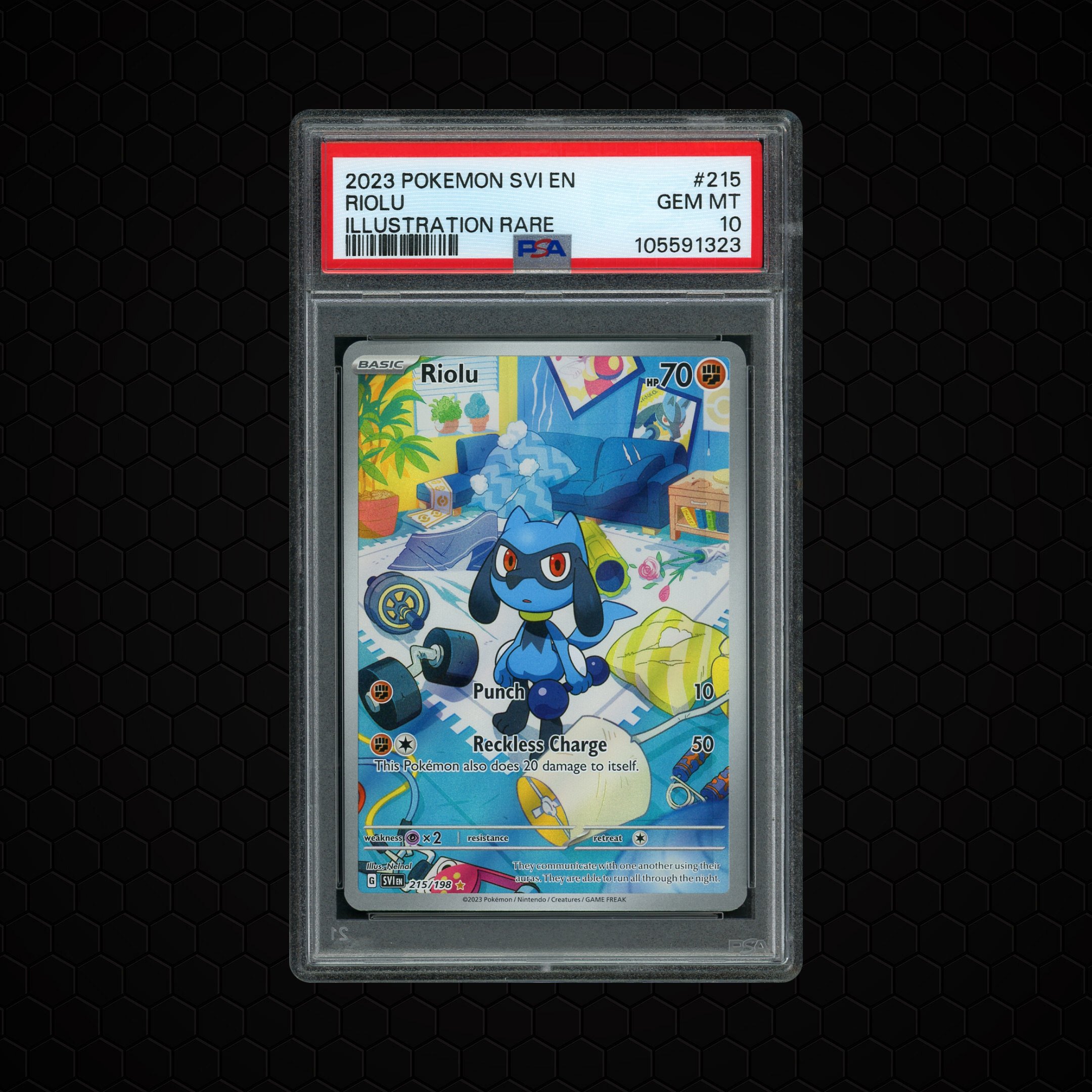 2023 Scarlet & Violet Riolu #215 PSA 10