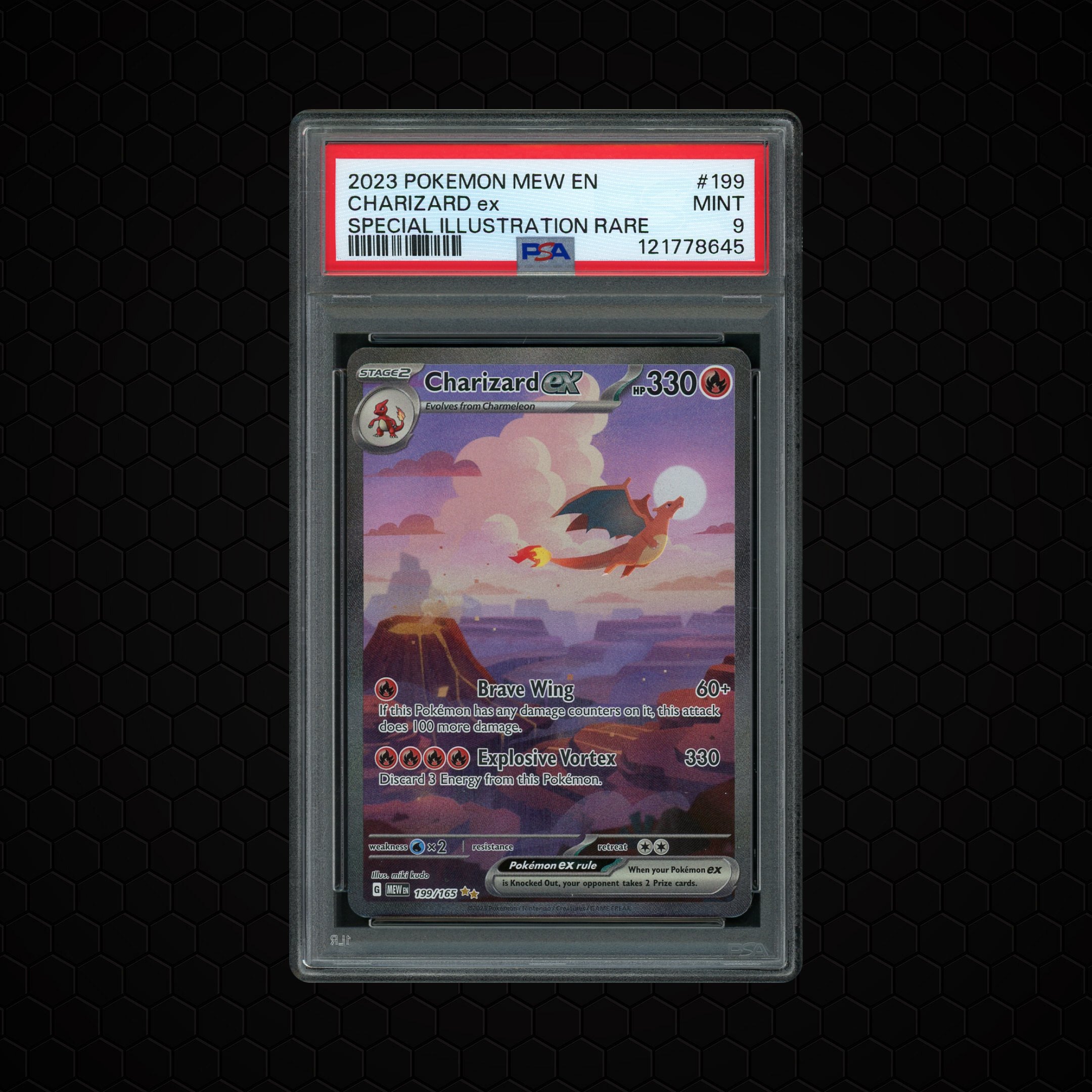 2023 Pokemon 151 Charizard EX #199 PSA 9