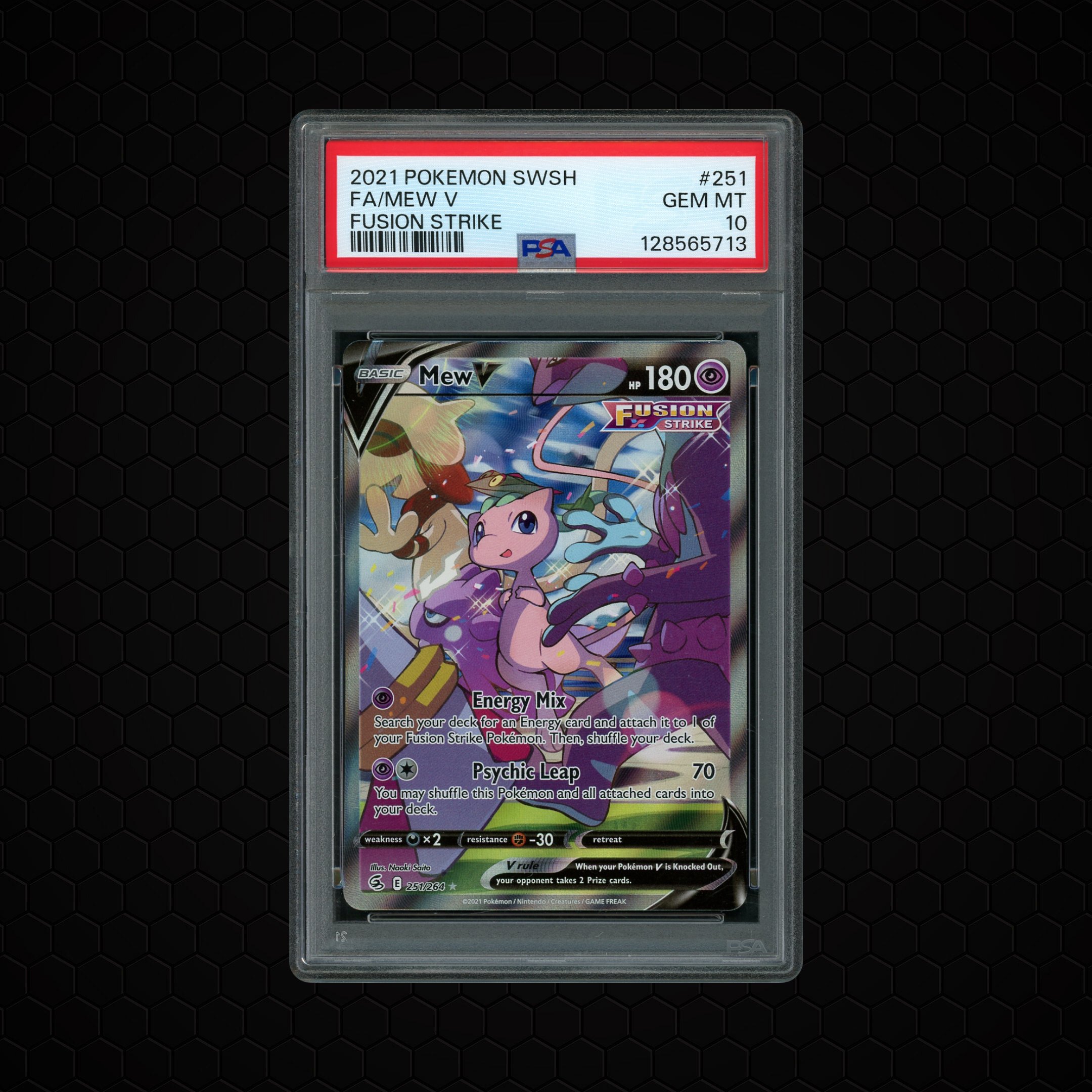 2021 Fusion Strike Mew V #251 PSA 10