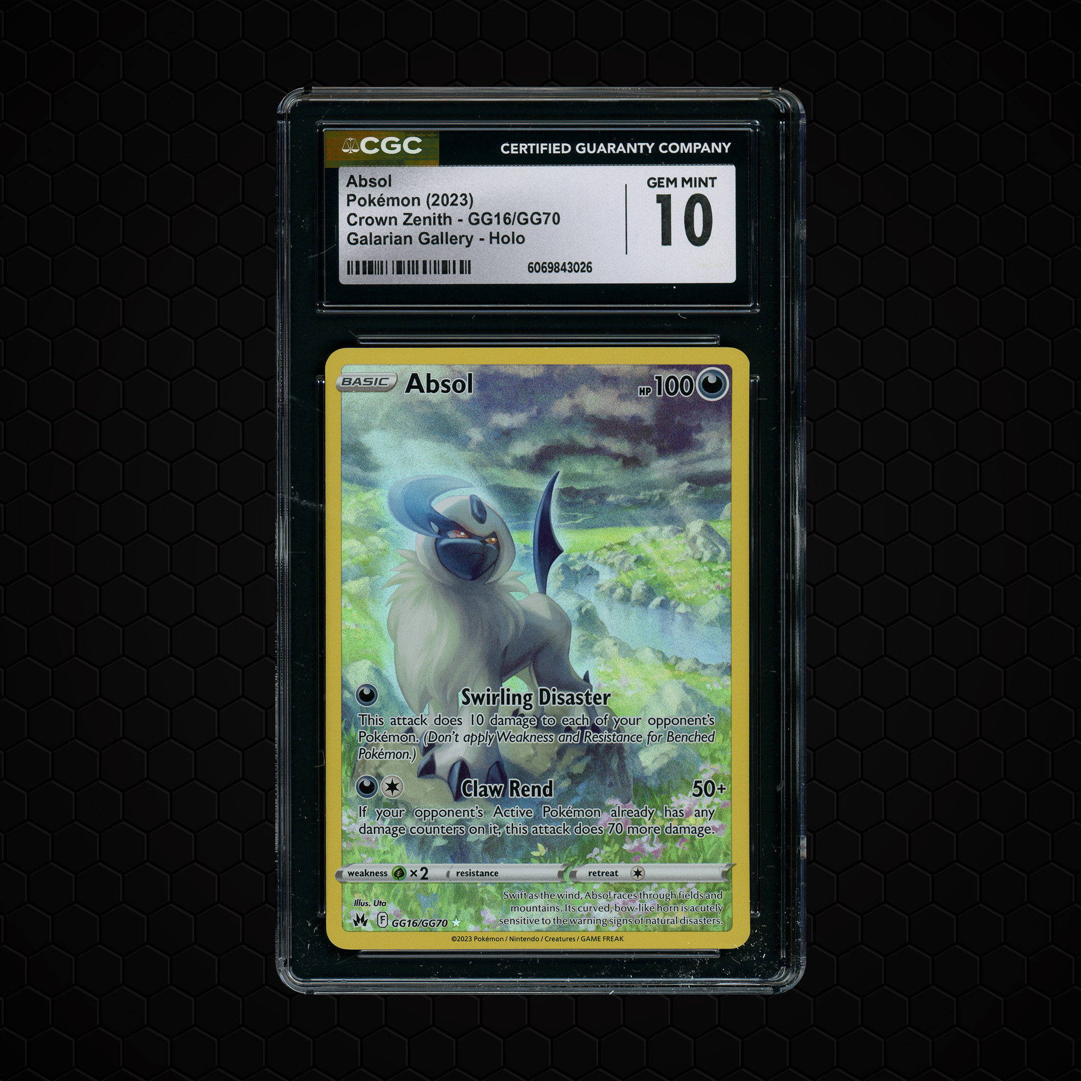 2023 Crown Zenith Absol #GG16 CGC 10