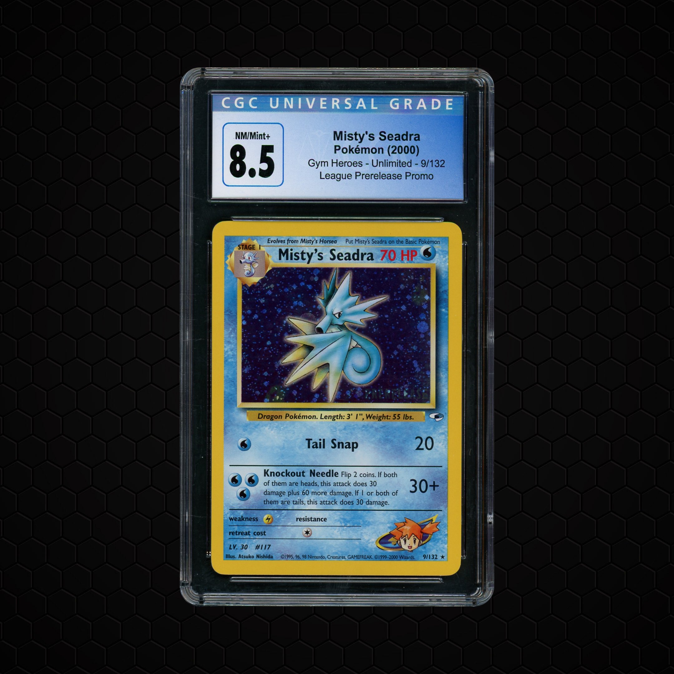 2000 Gym Heroes Unlimited Misty's Seadra #9 CGC 8.5