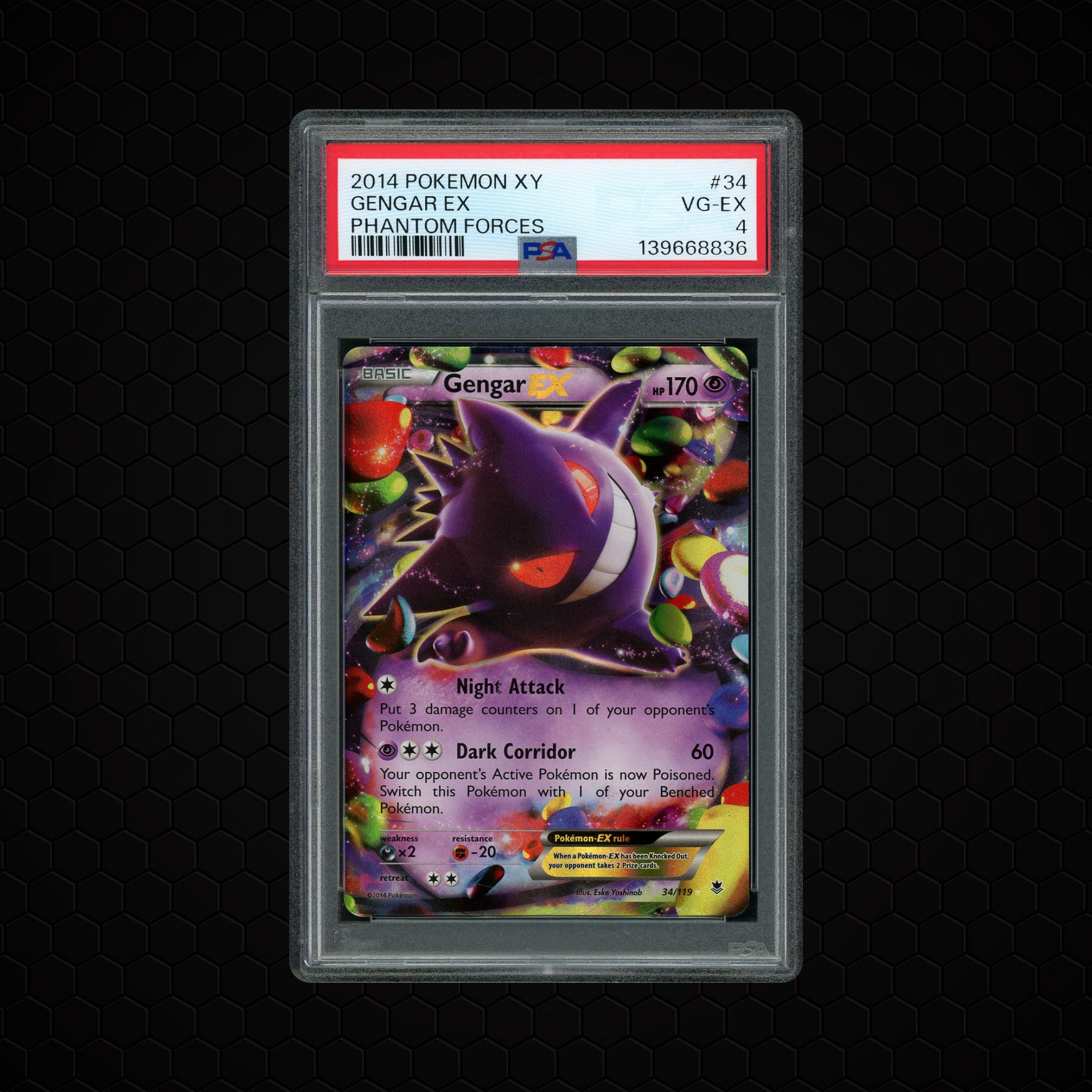 2014 Phantom Forces Gengar EX #34 PSA 4
