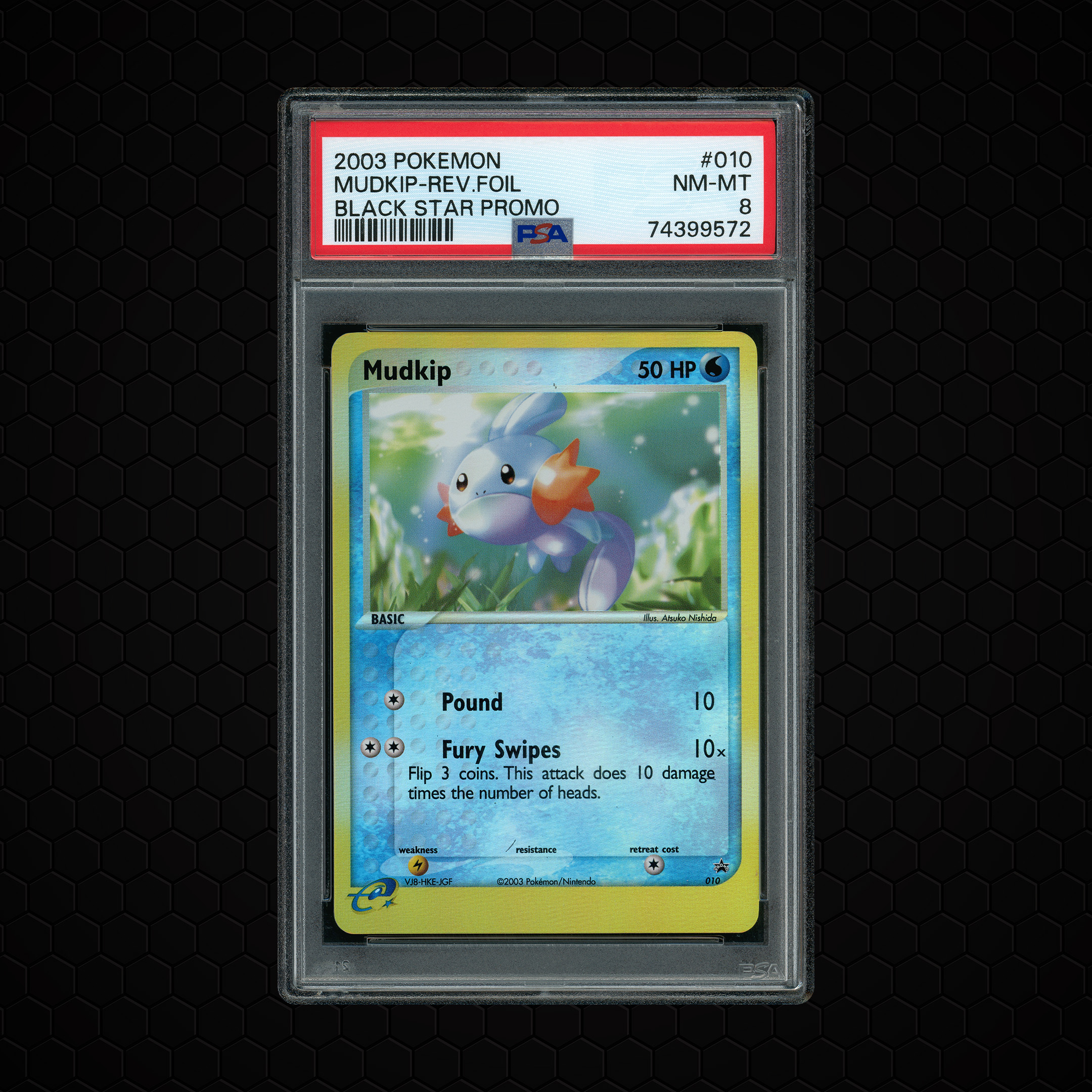 2003 Black Star Promo Mudkip #10 PSA 8