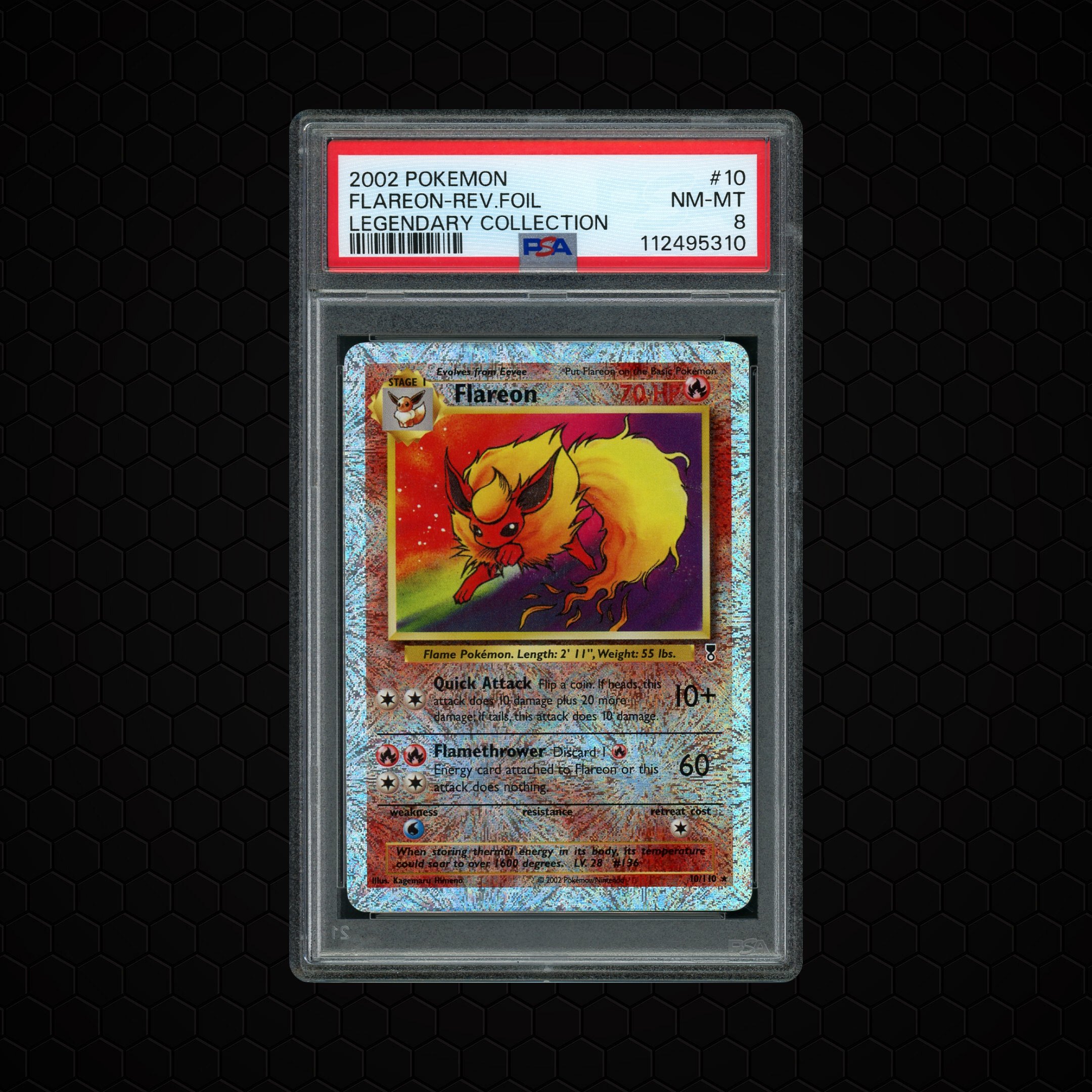 2002 Legendary Collection Flareon #10 PSA 8
