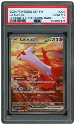 2024 Surging Sparks Latias EX #239 PSA 10 on Beezie.