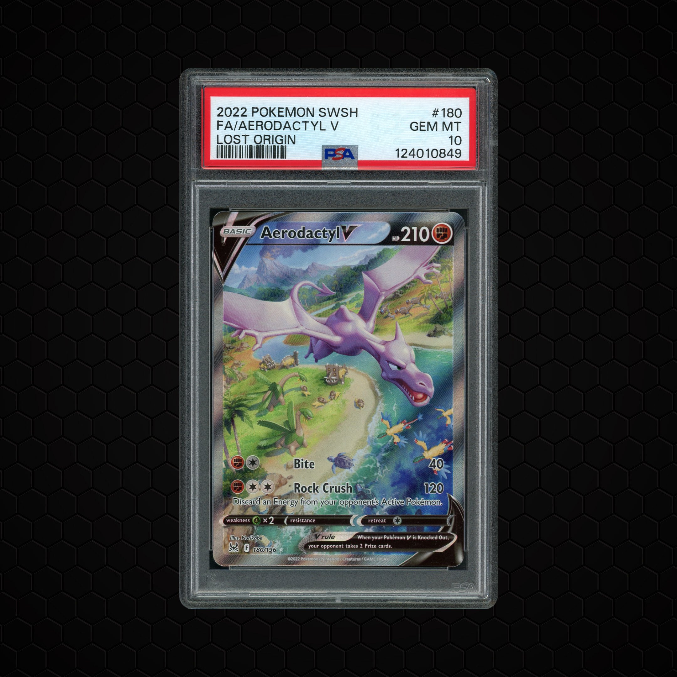 2022 Lost Origin Aerodactyl V #180 PSA 10