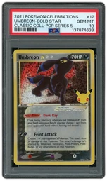 2021 Pop Series 5 Gold Star Umbreon #17 PSA 10 on Beezie.
