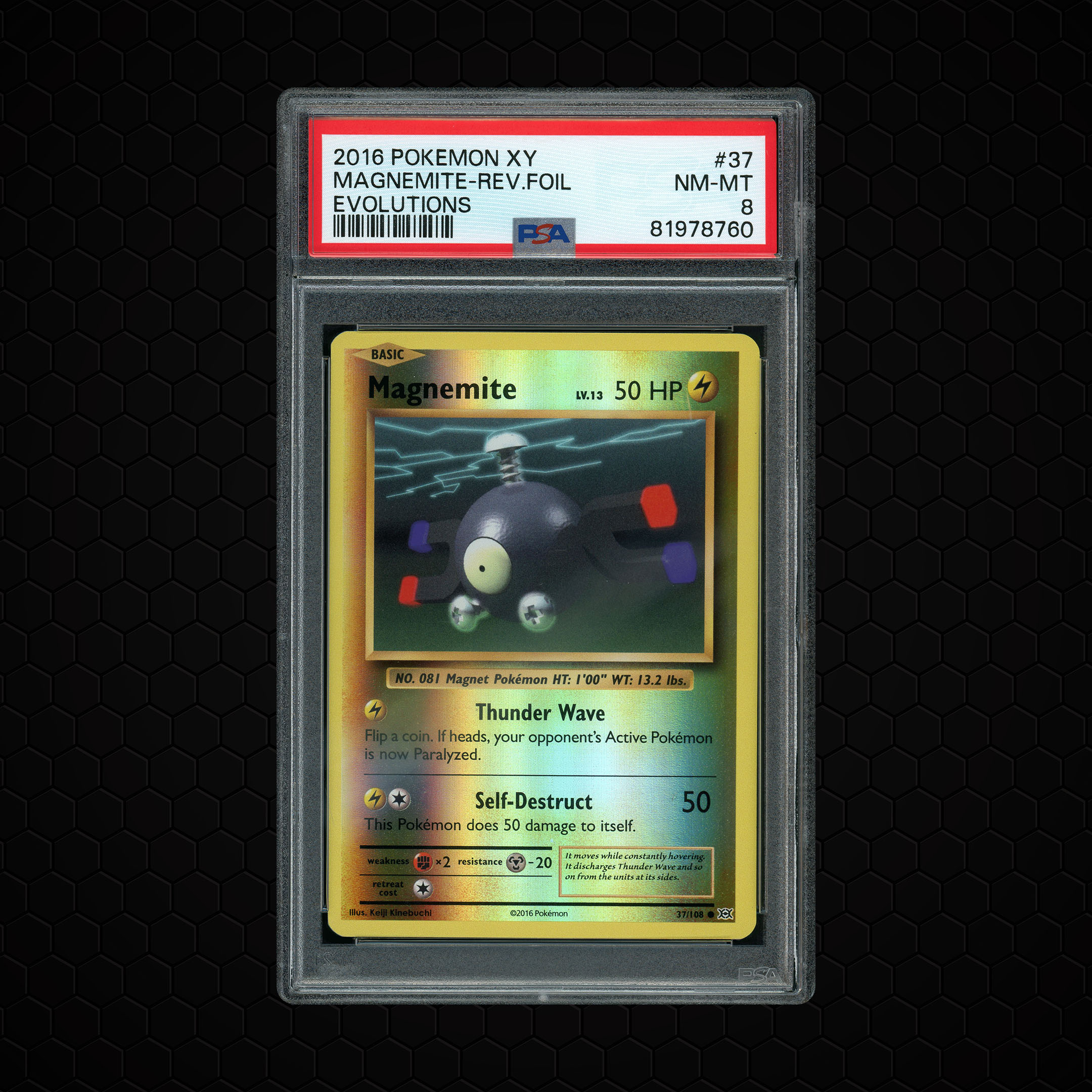 2016 Evolutions Magnemite #37 PSA 8