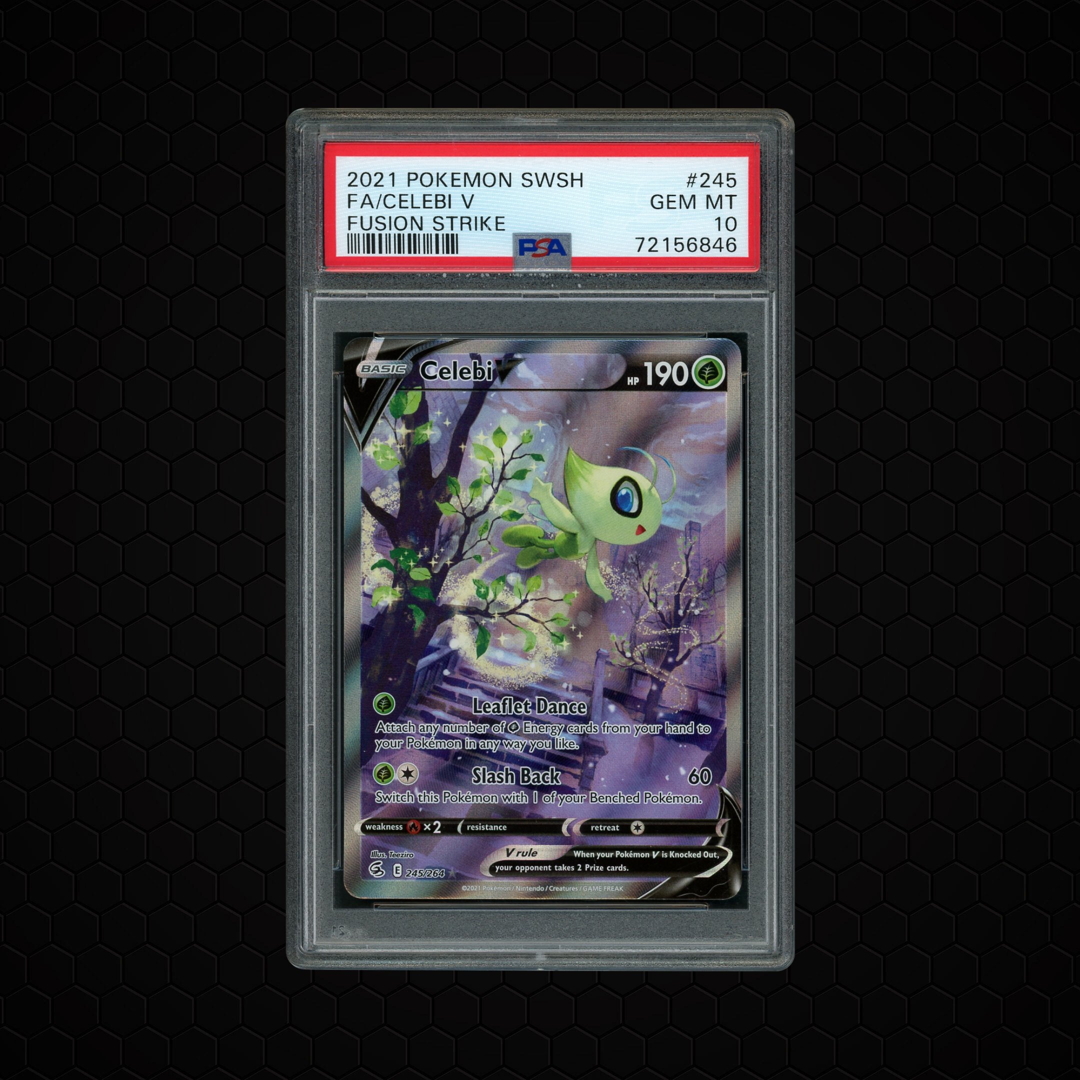 2021 Fusion Strike Celebi V #245 PSA 10