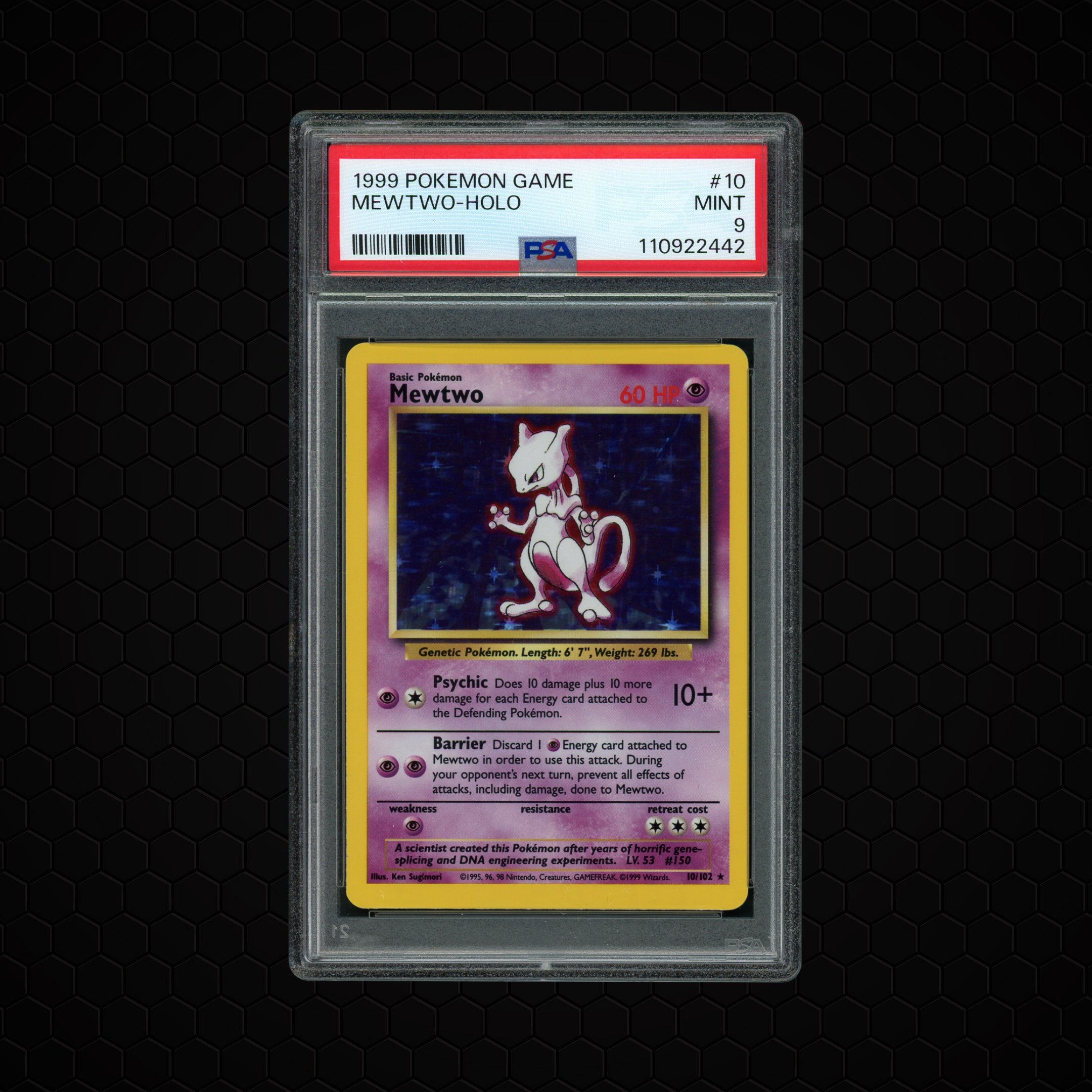 1999 Base Set Mewtwo #10 PSA 9