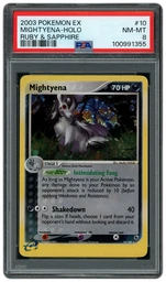 2003 Ruby & Sapphire Mightyena #10 PSA 8 on Beezie.