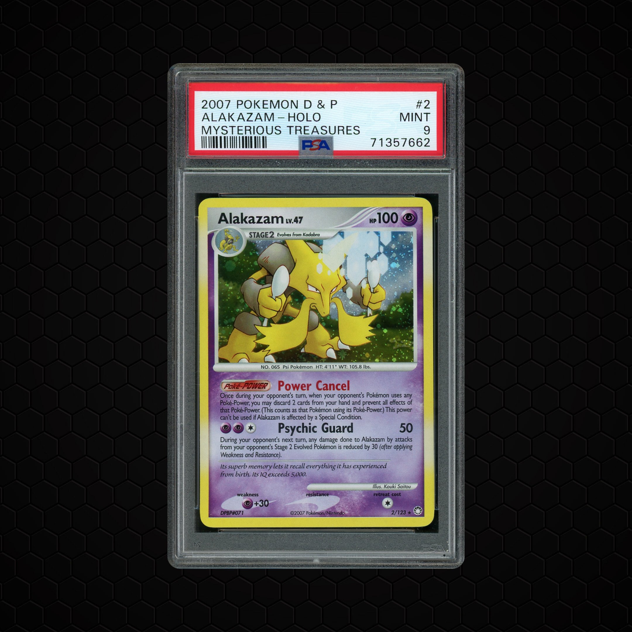 2007 Mysterious Treasure Alakazam #2 PSA 9