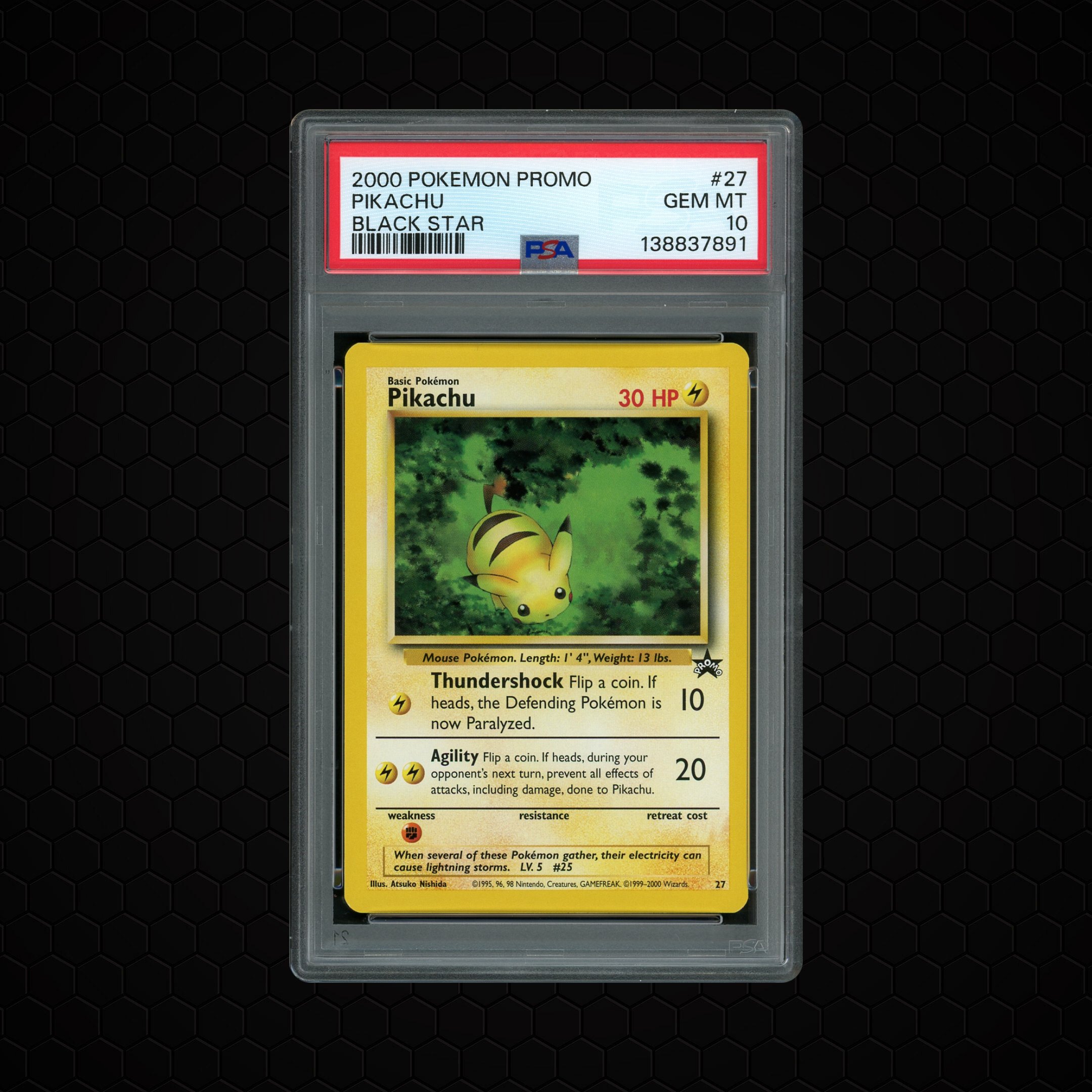 2000 Black Star Promo Pikachu #27 PSA 10