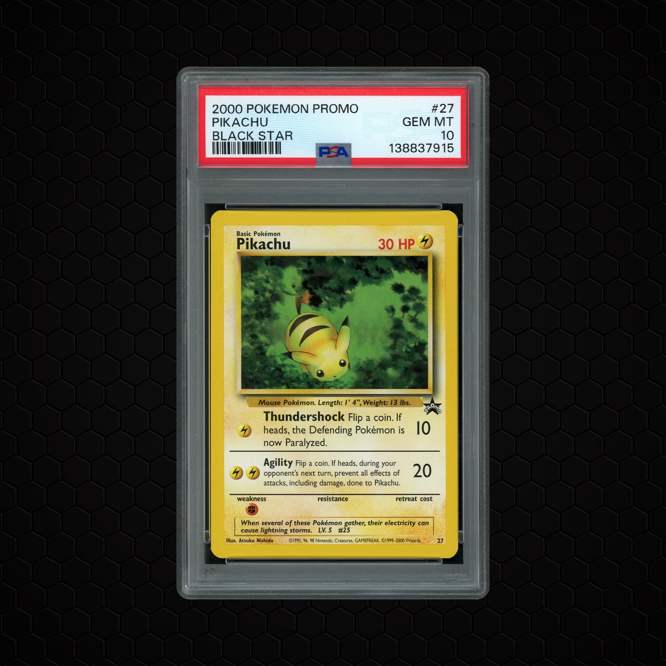 2000 Black Star Promo Pikachu #27 PSA 10