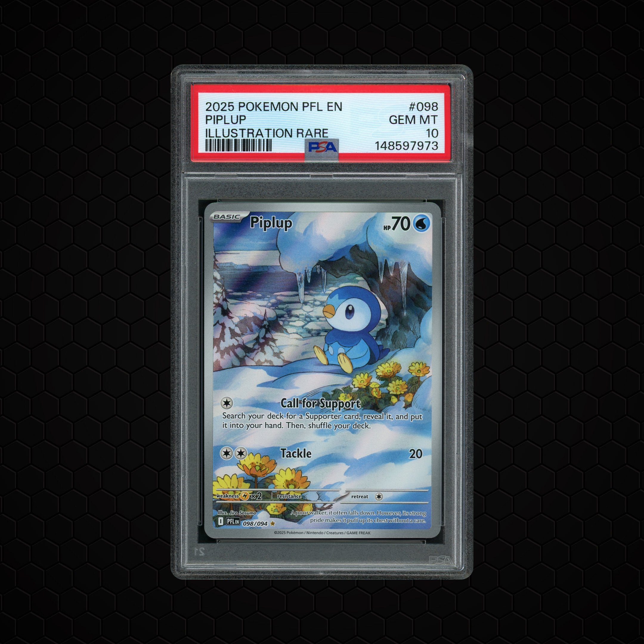 2025 Phantasmal Flames Piplup #98 PSA 10