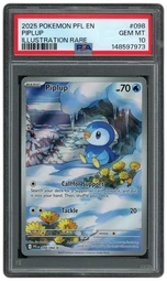 2025 Phantasmal Flames Piplup #98 PSA 10 on Beezie.