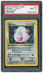 1999 Game 1st Edition Chansey #3 PSA 9 on Beezie.