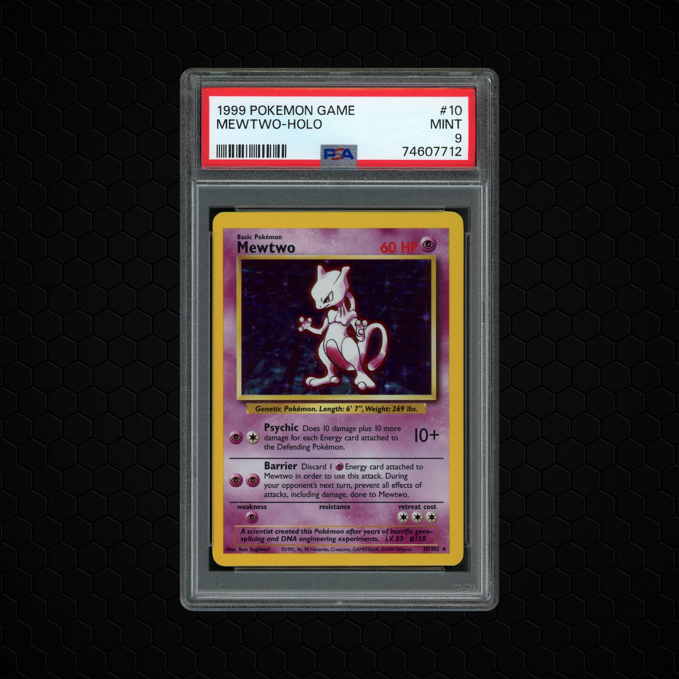 1999 Game Mewtwo #10 PSA 9