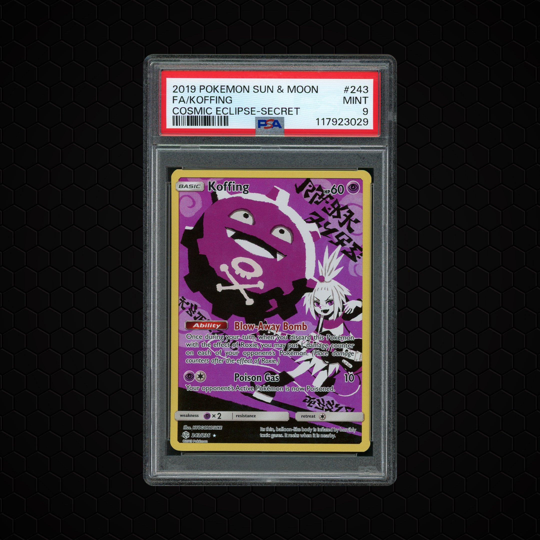 2019 Cosmic Eclipse Koffing #243 PSA 9