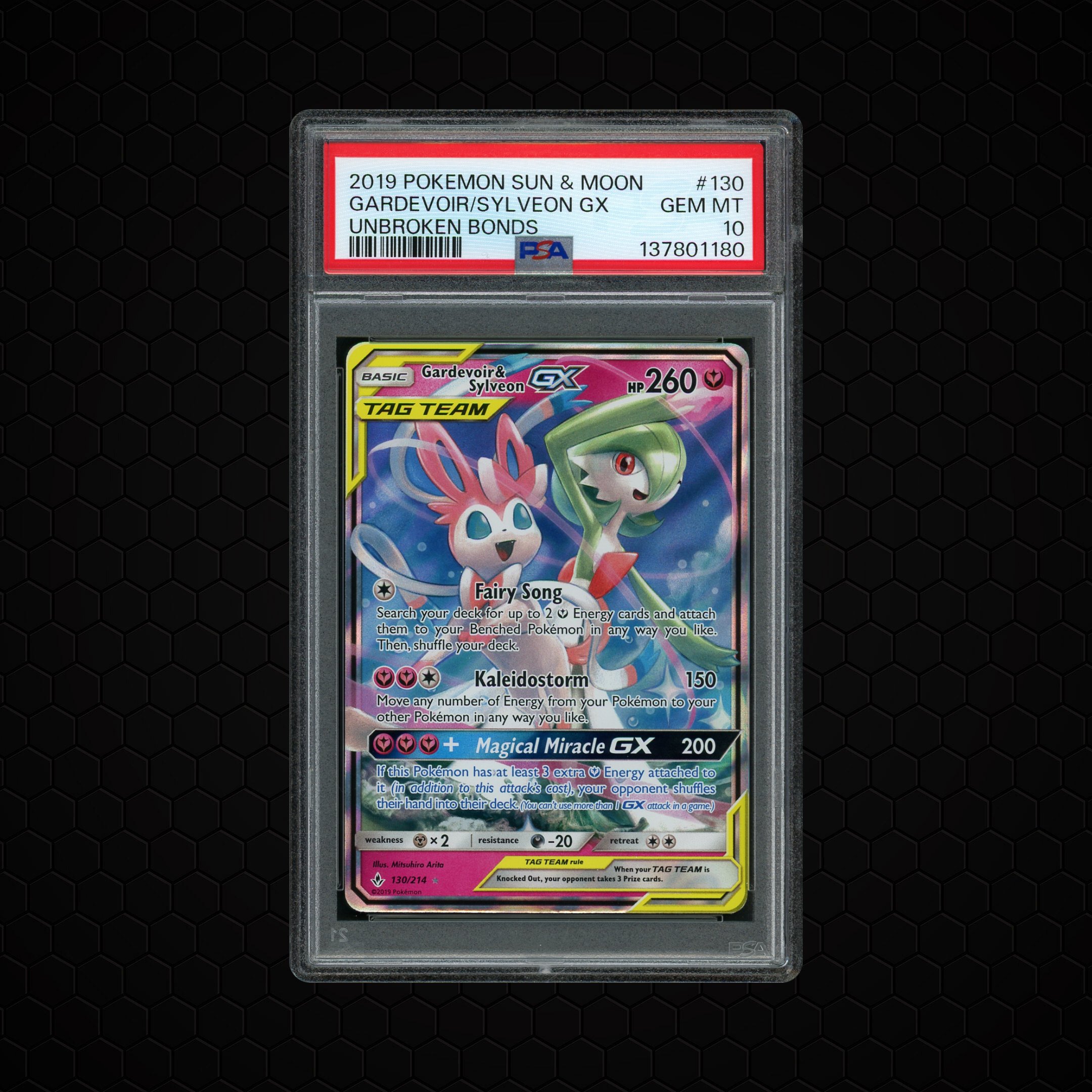 2019 Unbroken Bonds Gardevoir & Sylveon GX #130 PSA 10