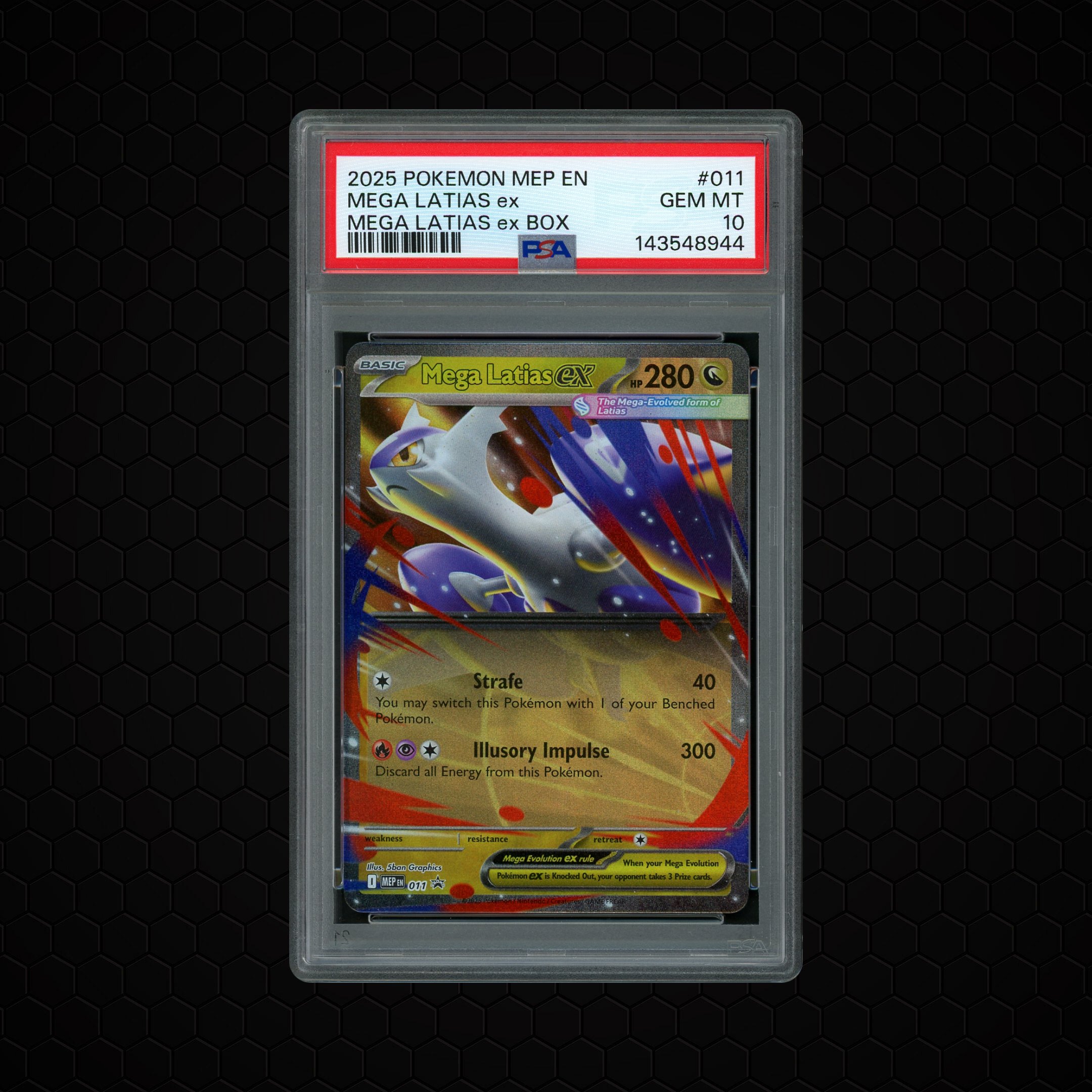 2025 Black Star Promo Mega Latias EX #11 PSA 10