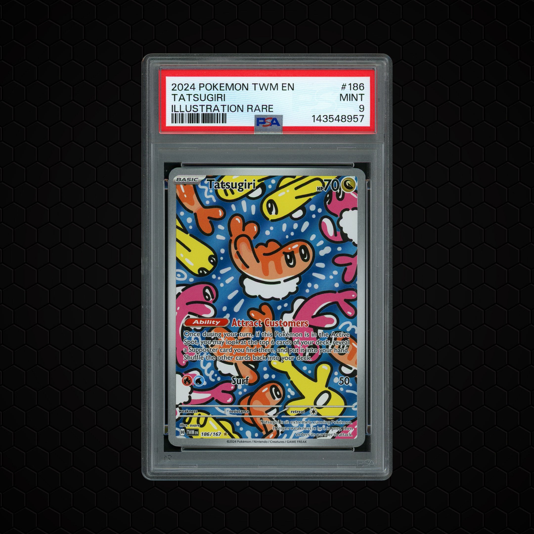 2024 Twilight Masquerade Tatsugiri #186 PSA 9