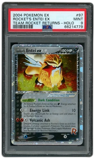 2004 Team Rocket Returns Entei EX #97 PSA 9