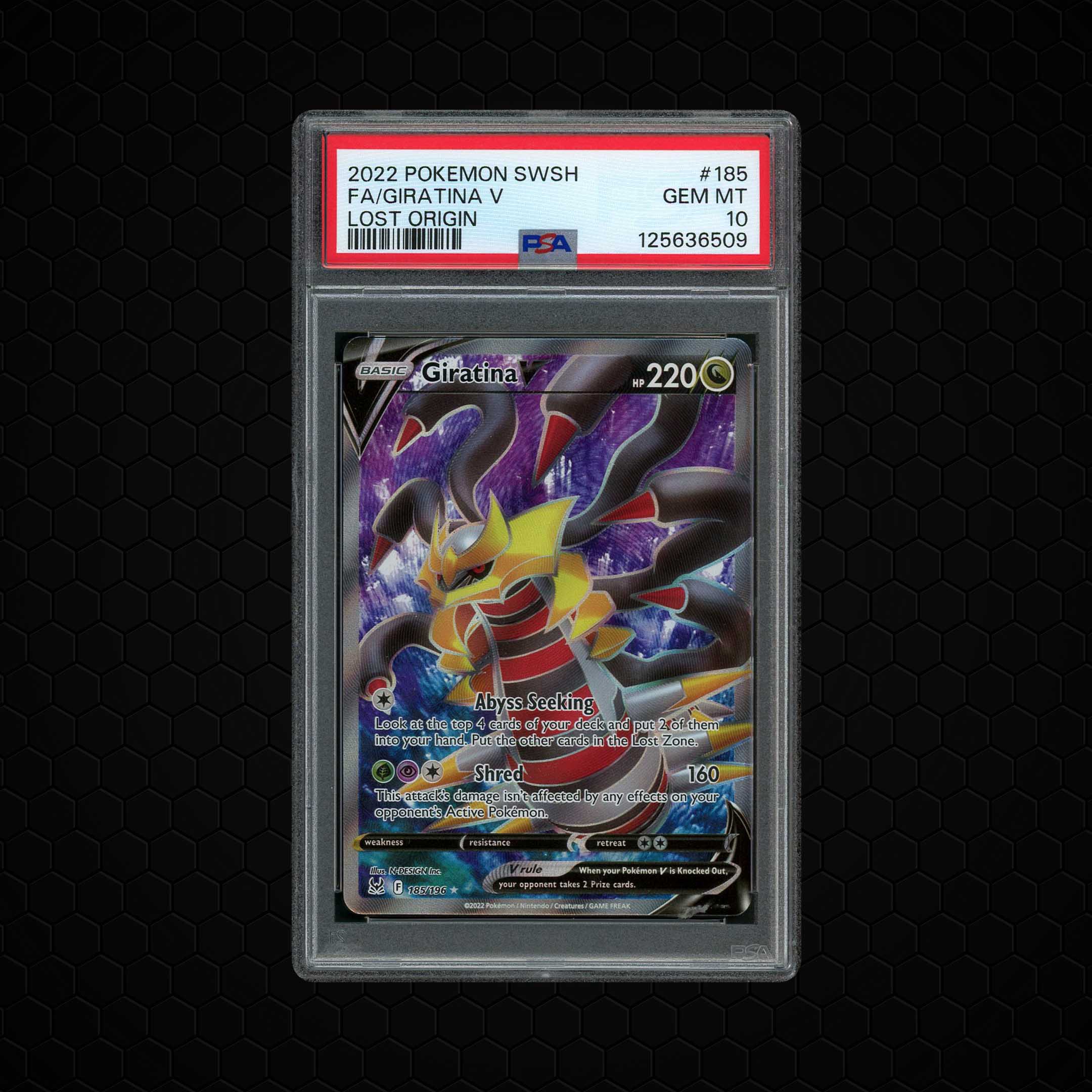 2022 Lost Origin Giratina V #185 PSA 10