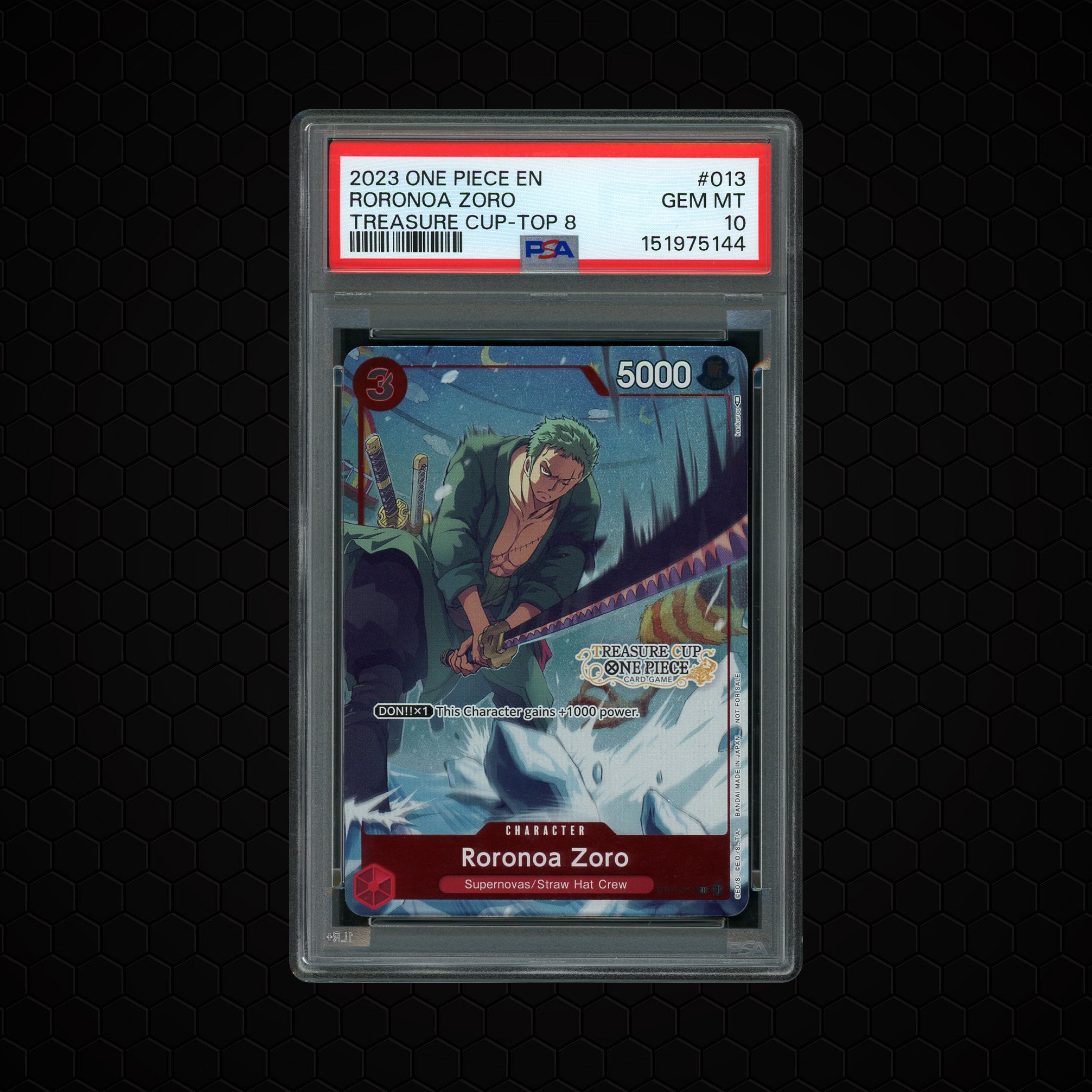2023 Treasure Cup Top 8 Roronoa Zoro #ST01-013 PSA 10 - 13294